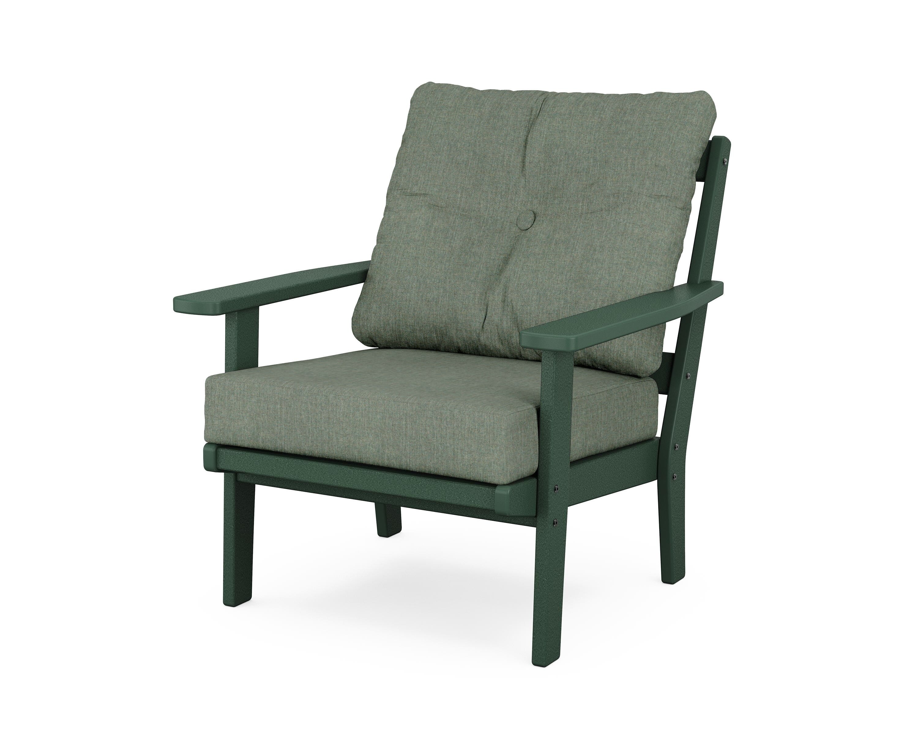 POLYWOOD® Prairie Deep Seating Chair in Green / Cast Sage