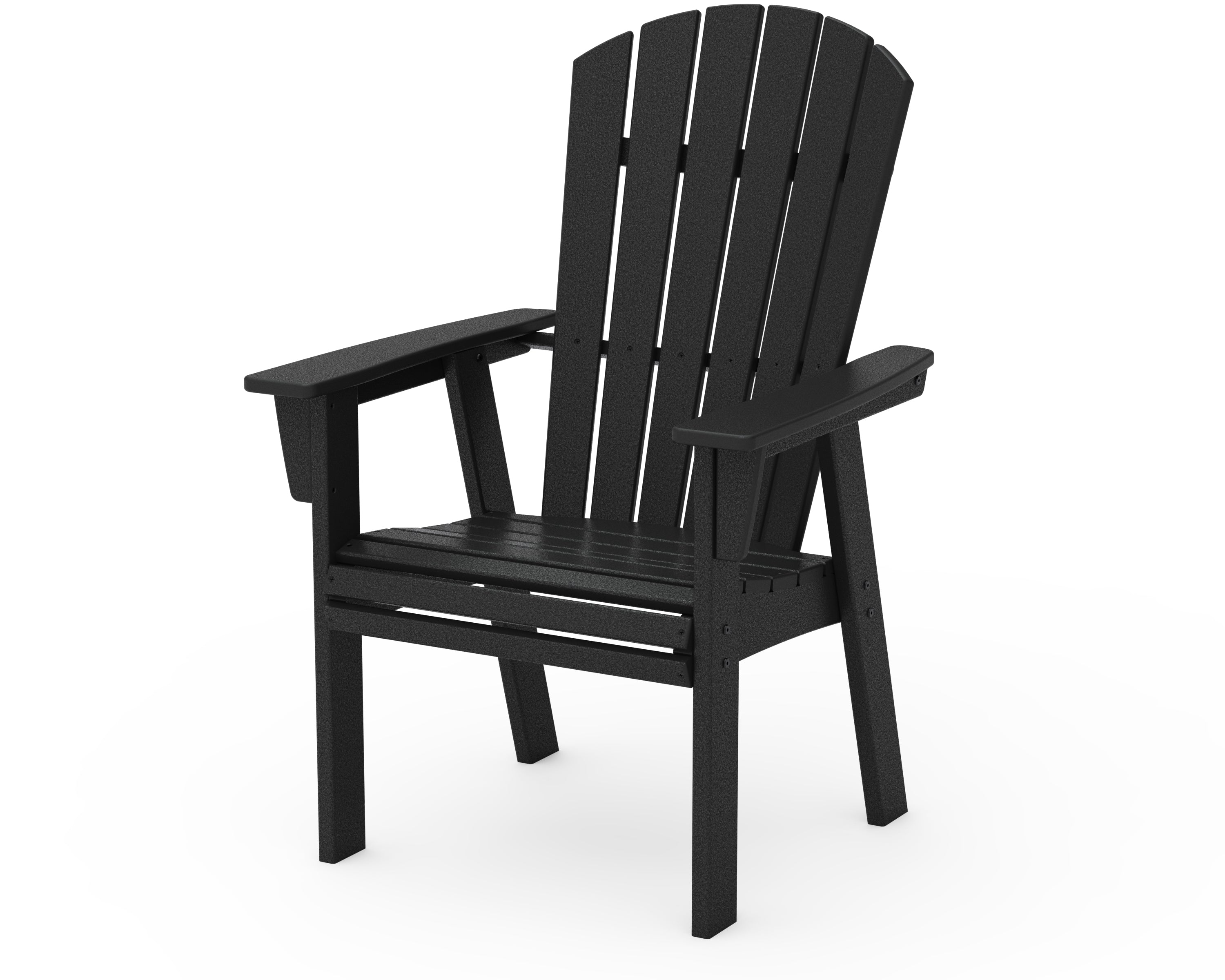 POLYWOOD® Nautical Curveback Adirondack Dining Chair in Black