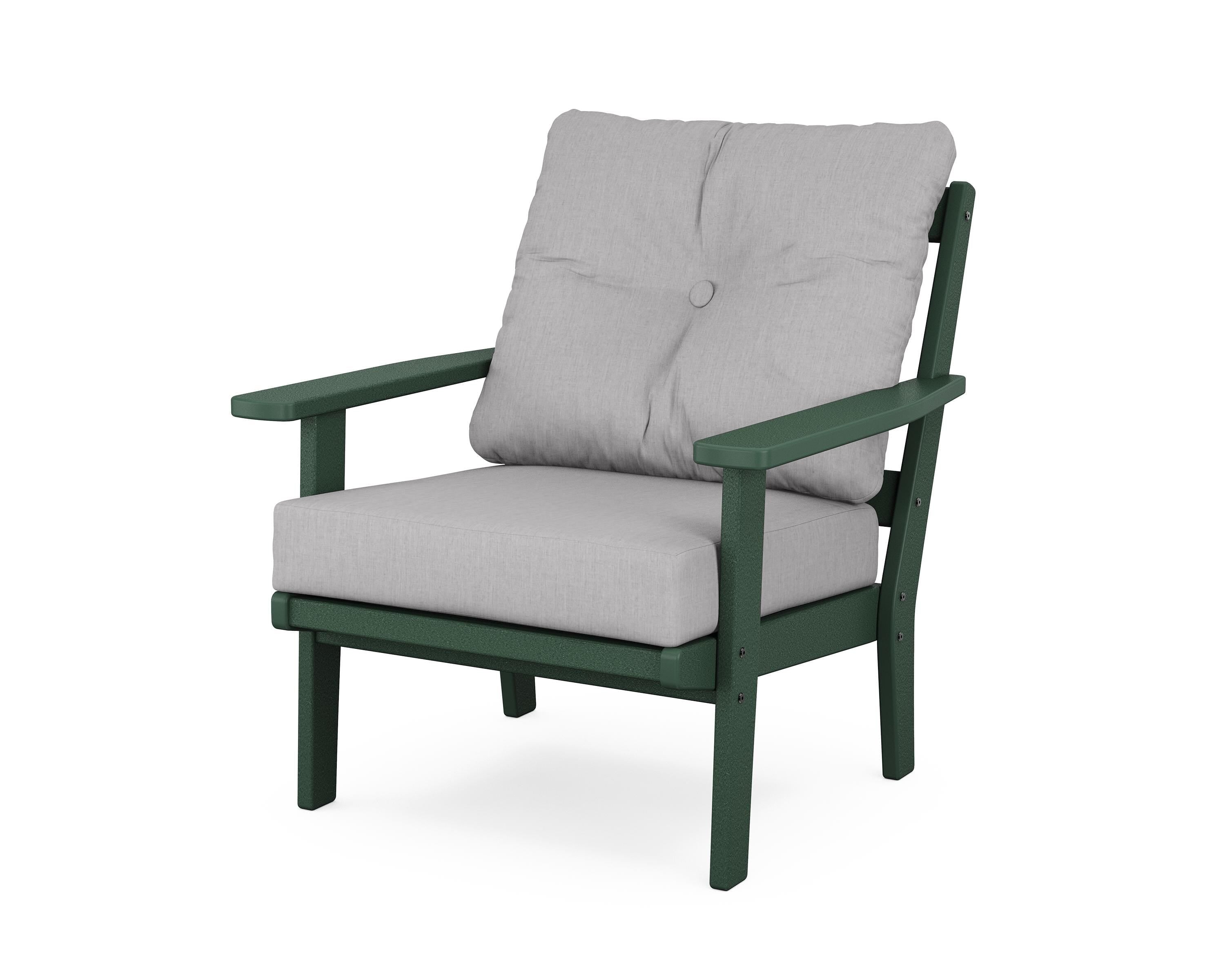 POLYWOOD® Oxford Deep Seating Chair in Green / Granite