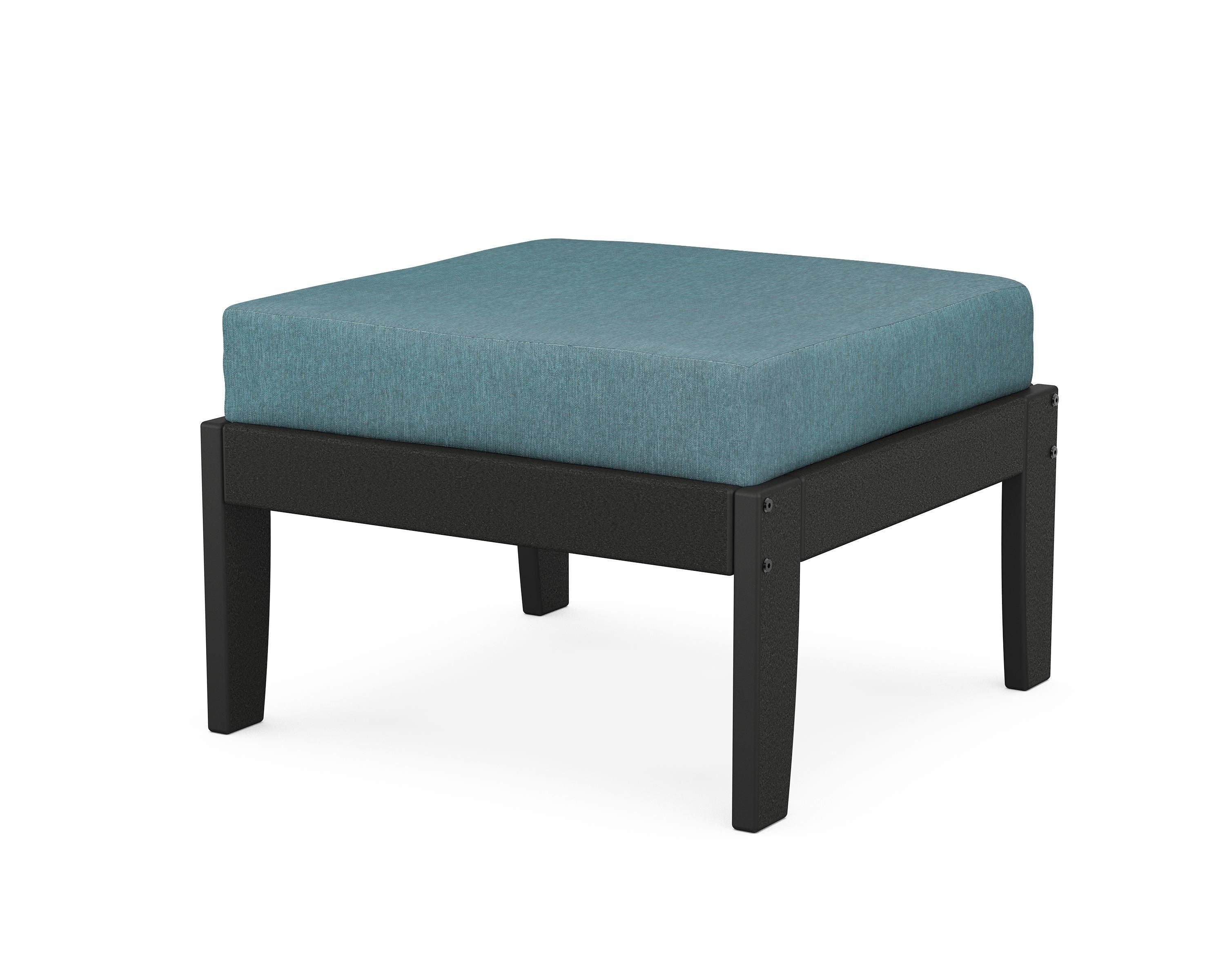 Unbranded Modular Ottoman - Classic in Black / Ocean Teal