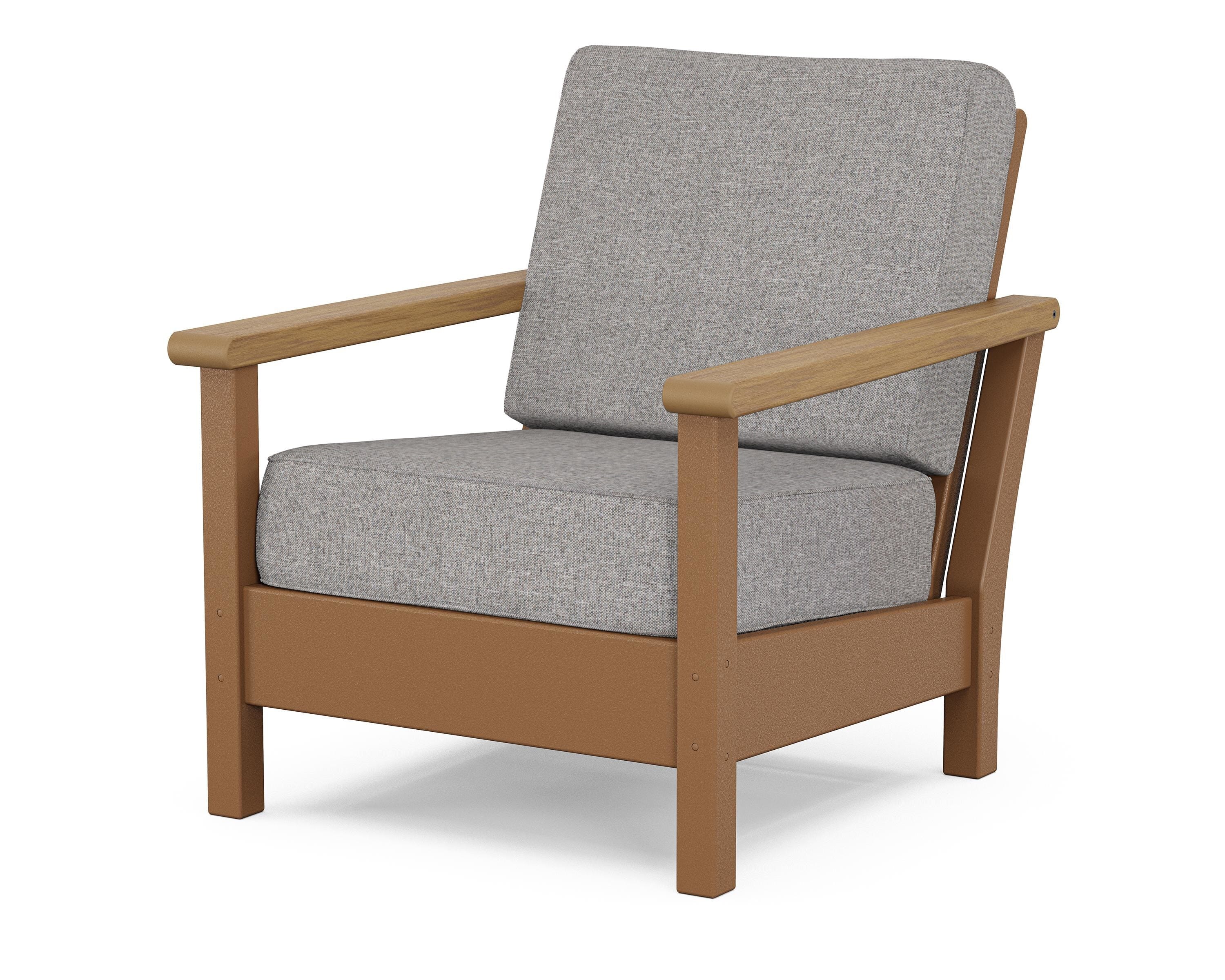 POLYWOOD® Harbour Deep Seating Chair in Teak / Natural / Grey Mist