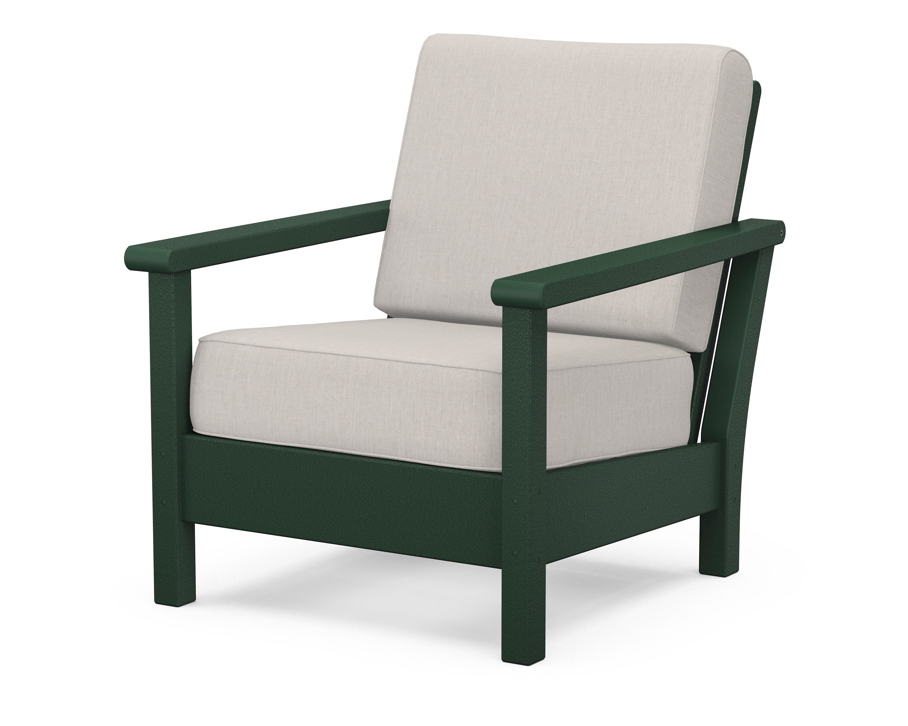 POLYWOOD® Harbour Deep Seating Chair in Green / Cast Ash