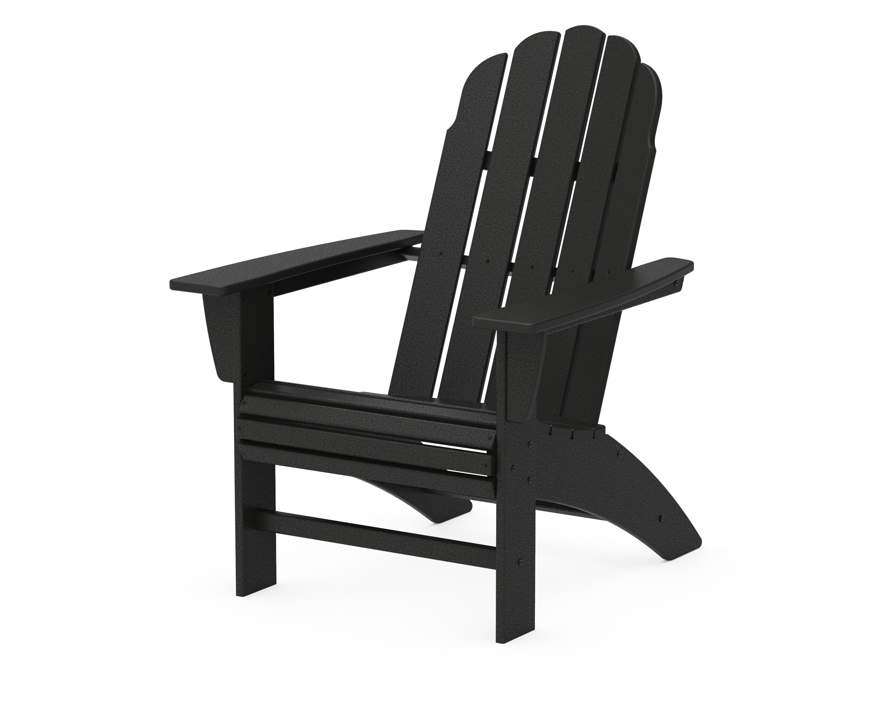 POLYWOOD® Vineyard Curveback Adirondack Chair in Black