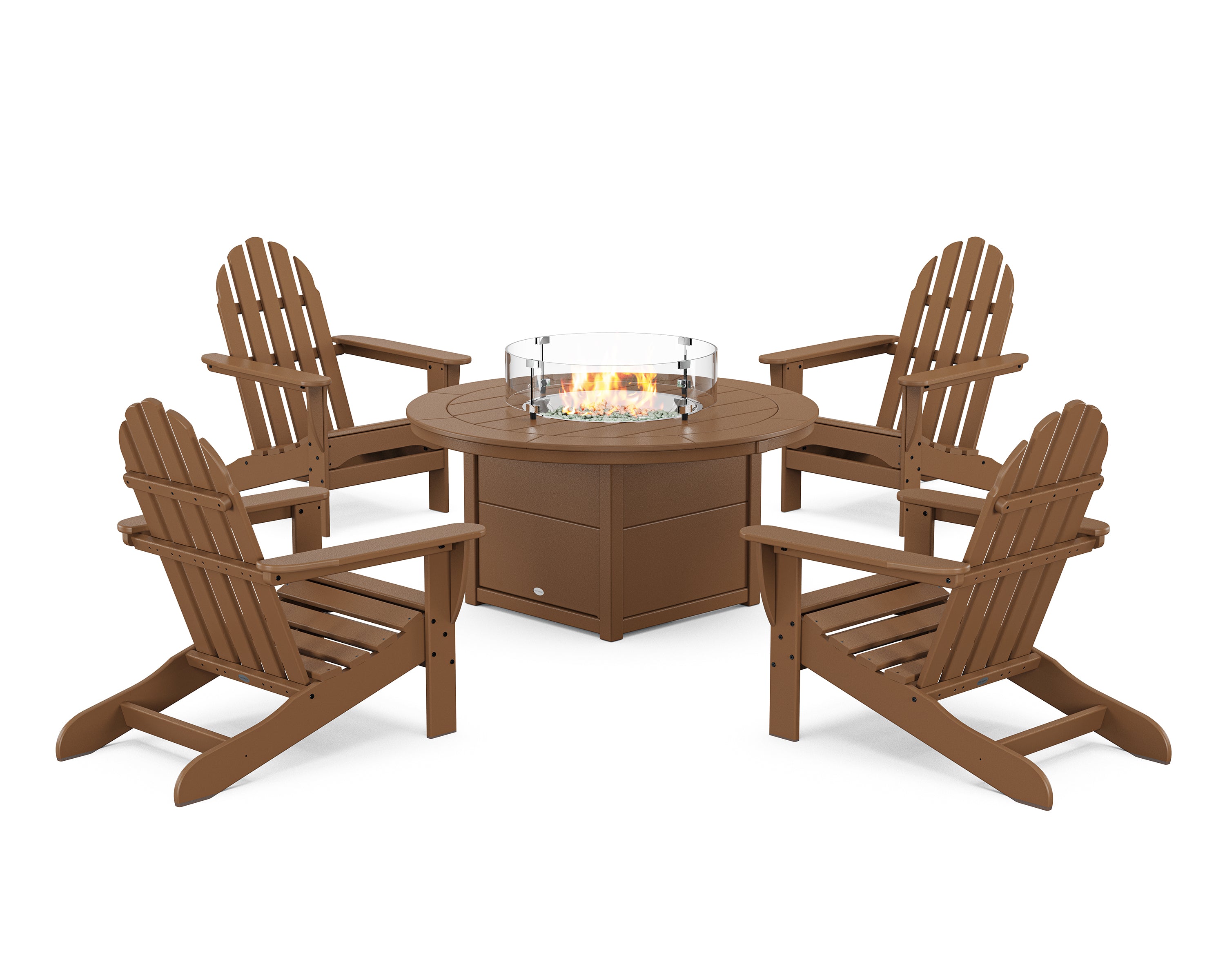 新生活応援6点セット✨高年式✨ブラック✨ホワイト✨送料込み✨設置込み Classic Adirondack 5-Piece Conversation Set with Fire Pit Table