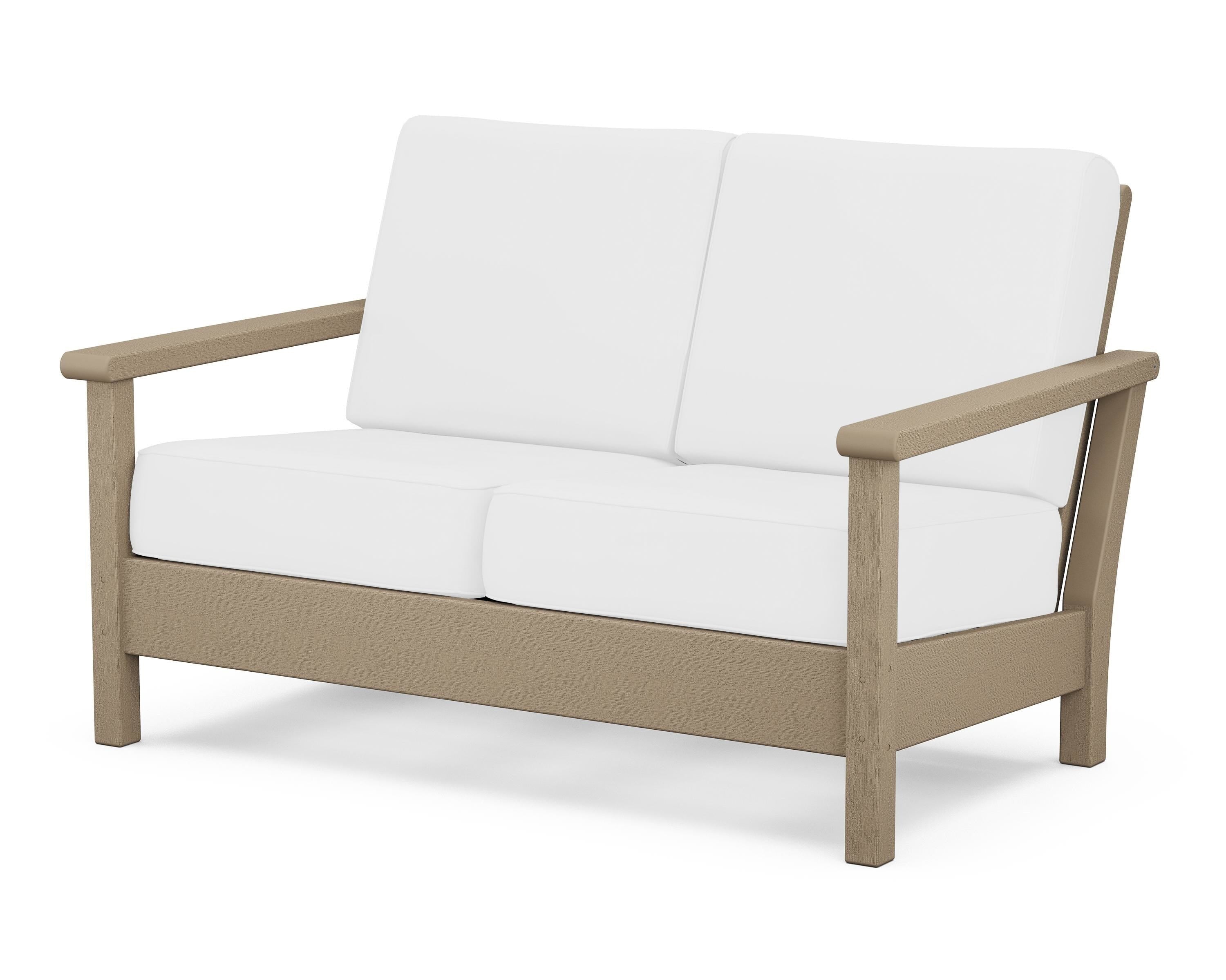POLYWOOD® Harbour Deep Seating Loveseat in Vintage Sahara / Natural