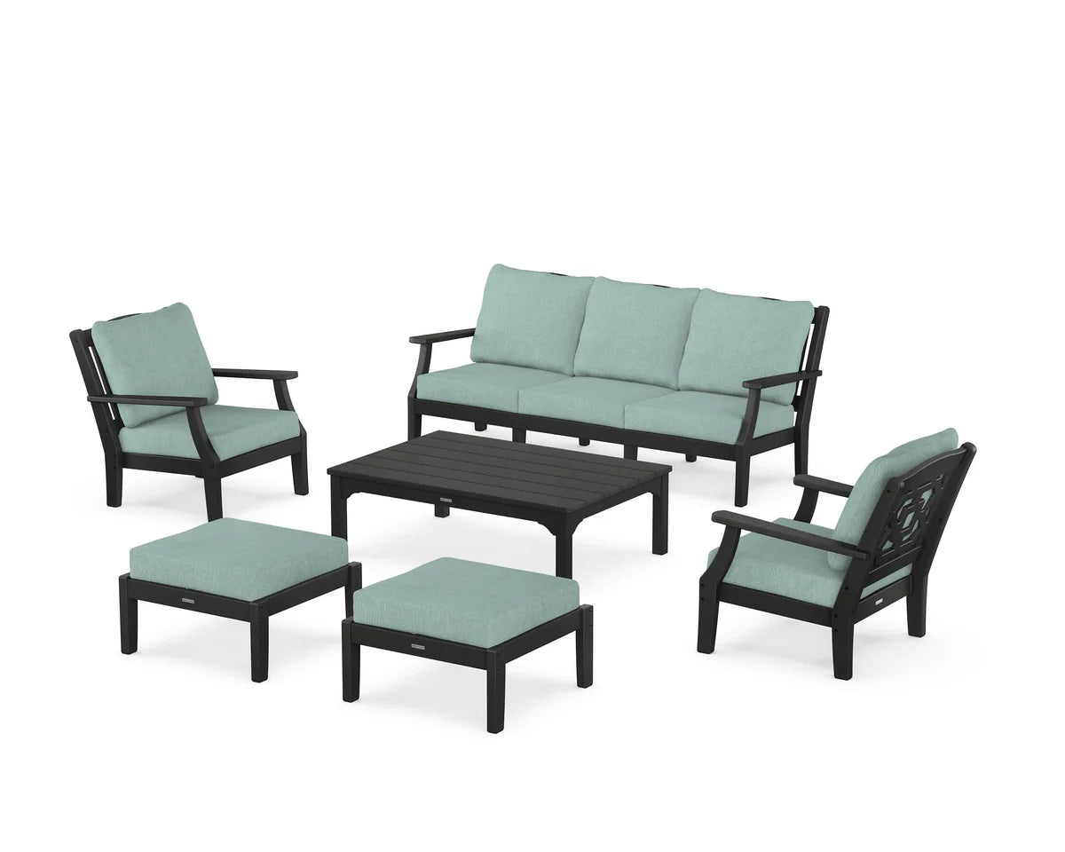 Chinoiserie 6-Piece Lounge Sofa Set