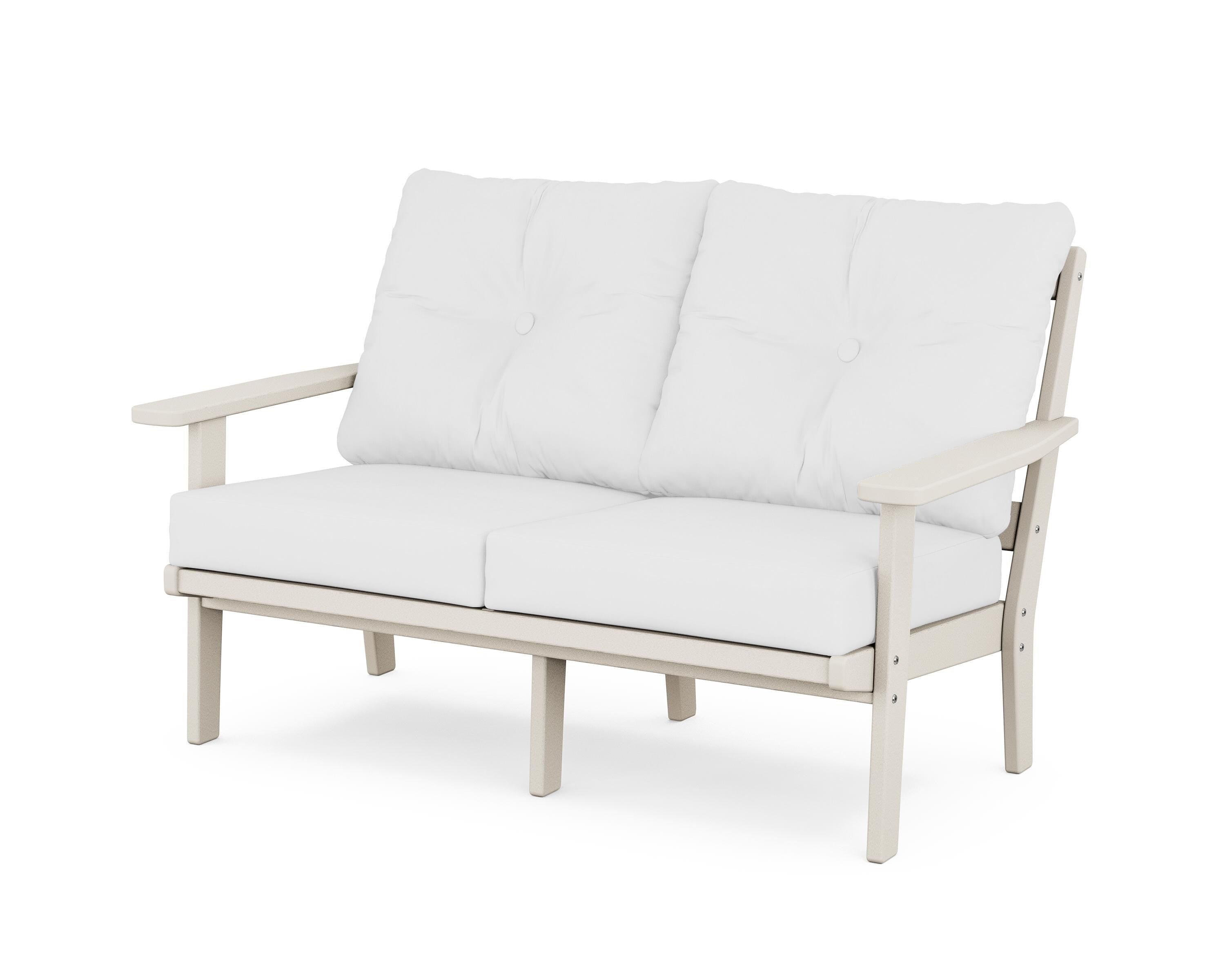 POLYWOOD® Prairie Deep Seating Loveseat in Sand / Natural