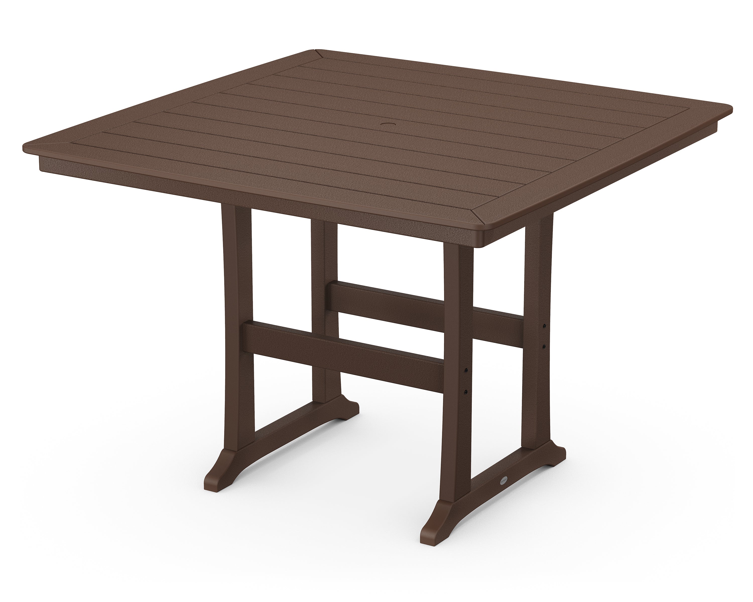POLYWOOD® Nautical Trestle 59" Bar Table in Mahogany