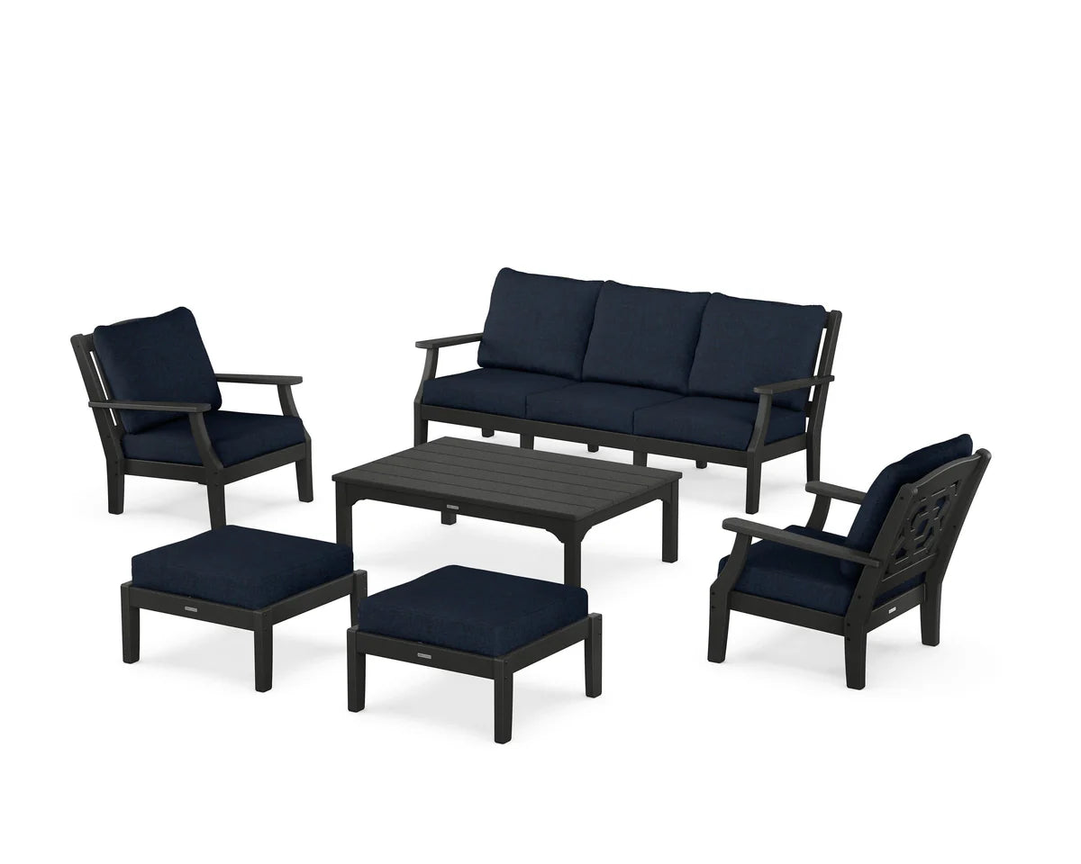 Chinoiserie 6-Piece Lounge Sofa Set