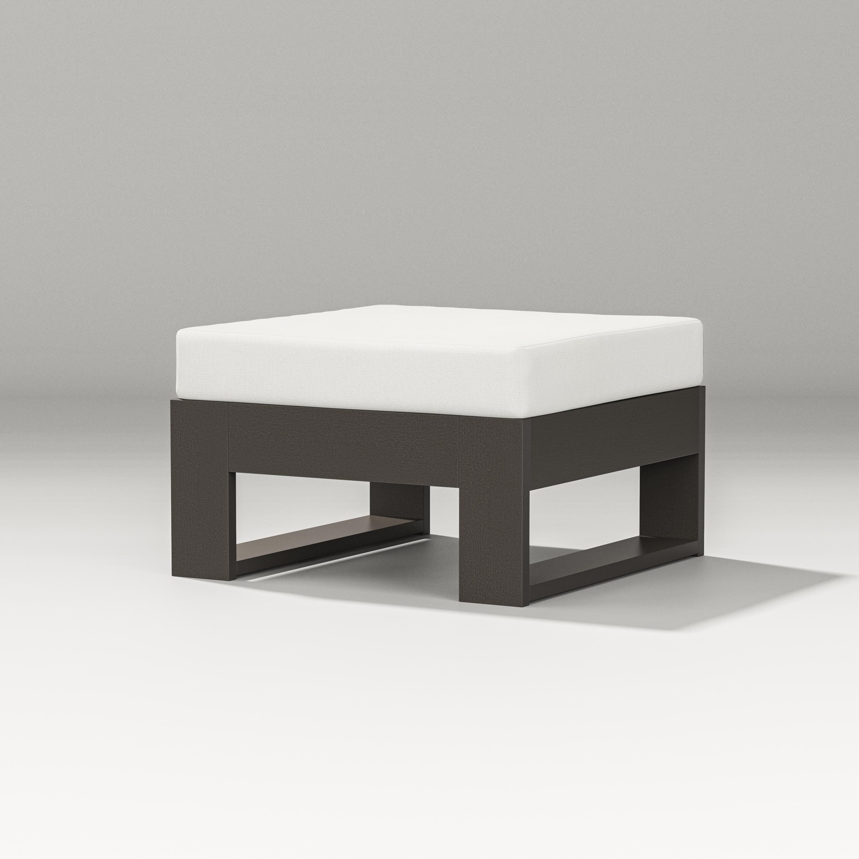 PW Designer Series Latitude Lounge Ottoman in Vintage Coffee / Natural Linen