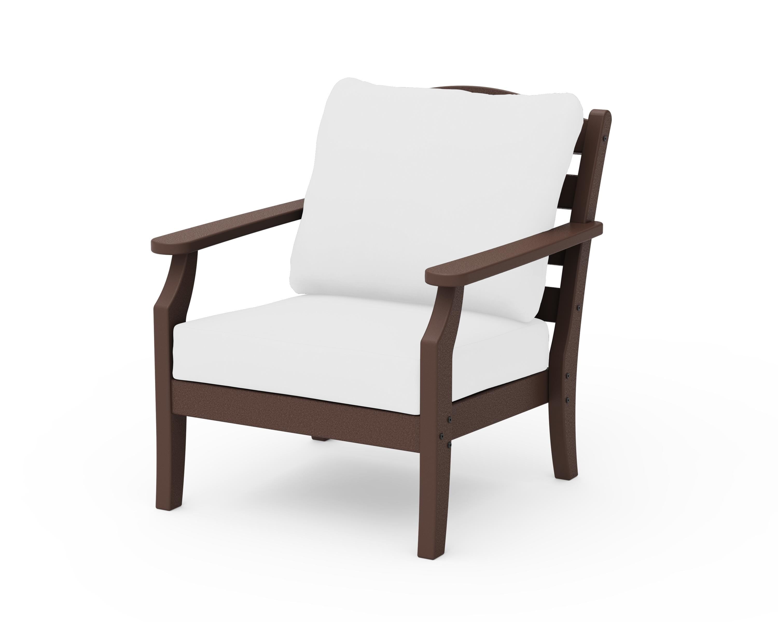 Draper James™ by POLYWOOD® Savannah Deep Seating Chair in Mahogany / Natural