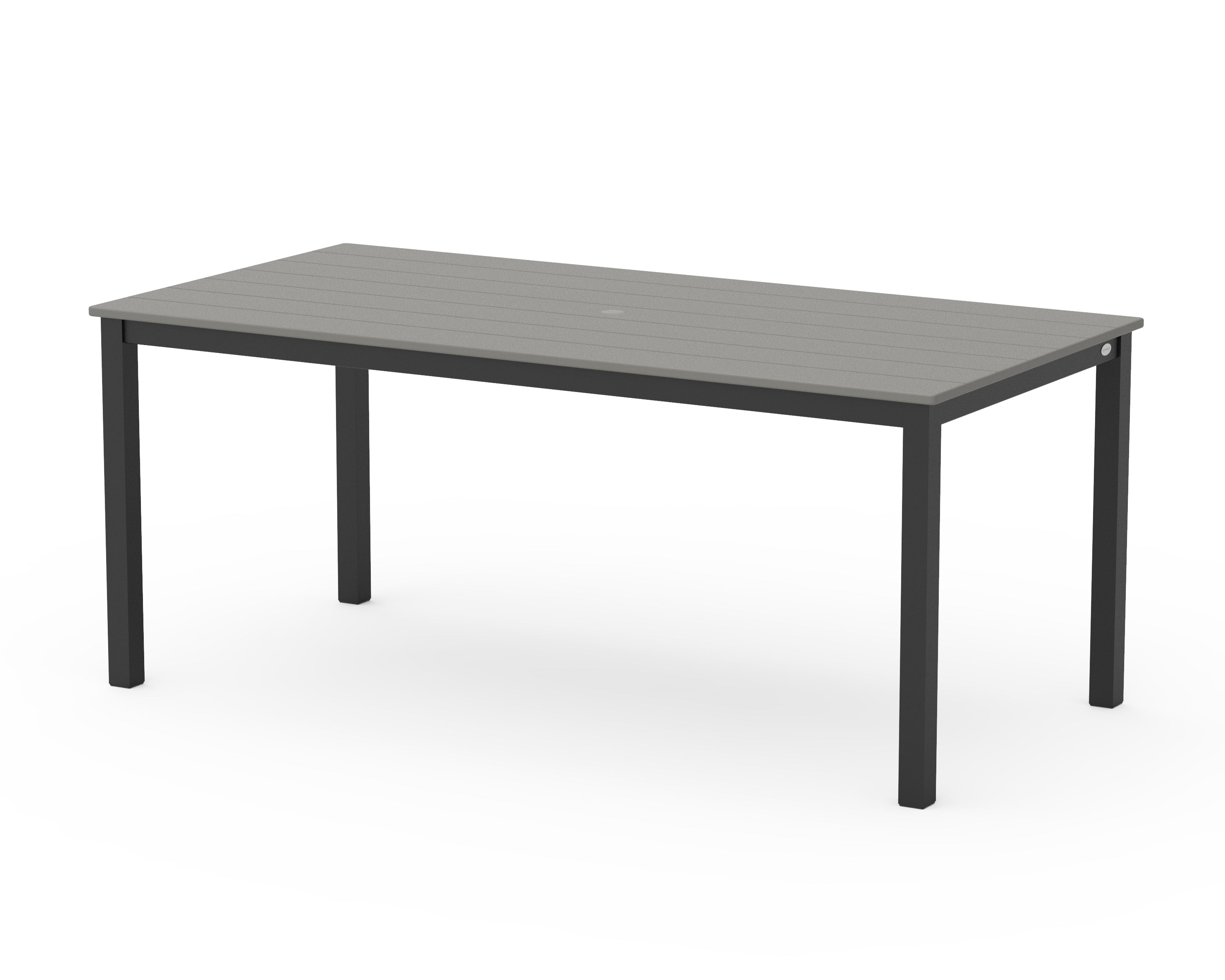 POLYWOOD® Main Street 36" x 72" Dining Table in Black / Slate Grey
