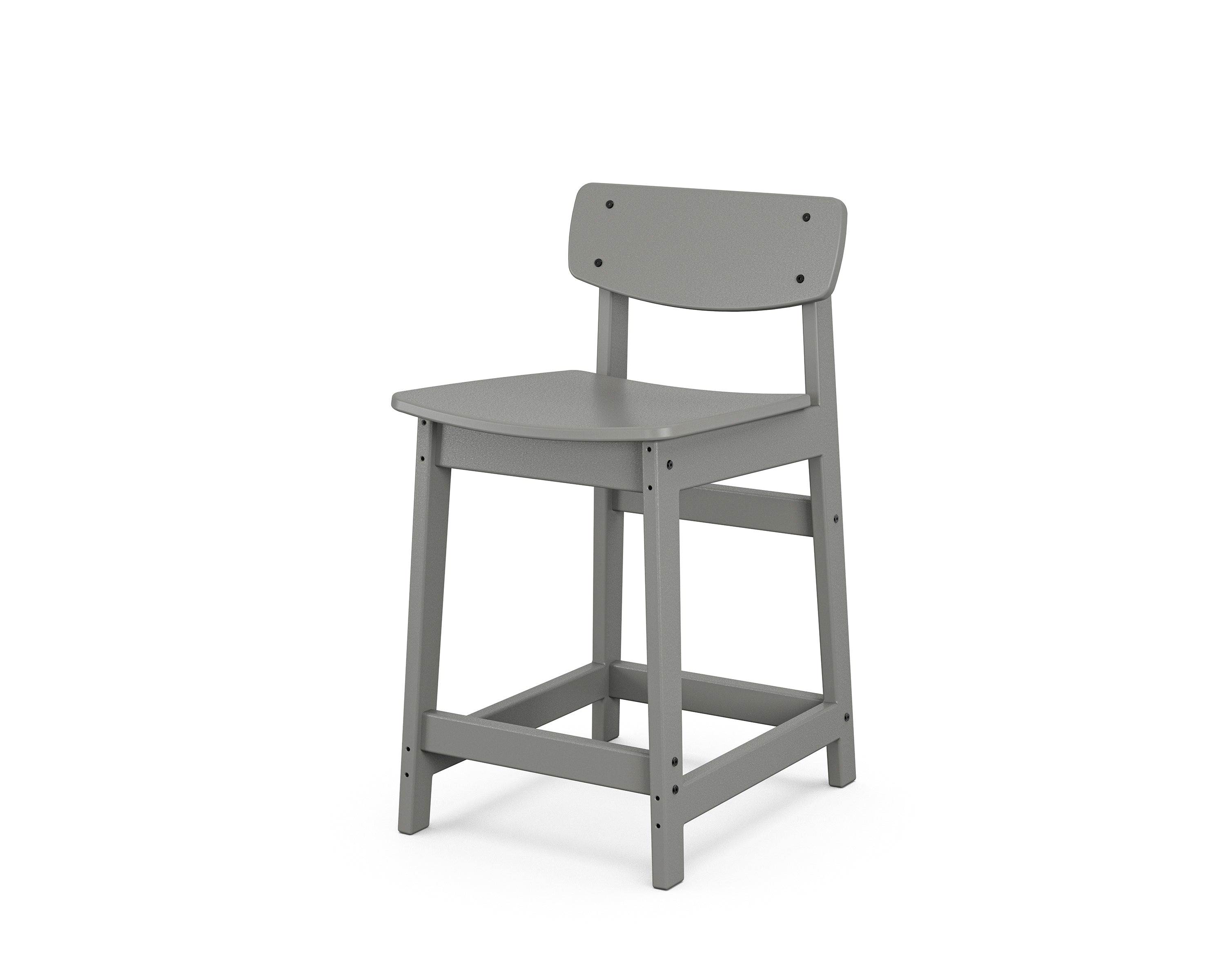 POLYWOOD® Modern Studio Urban Lowback Counter Chair in Slate Grey