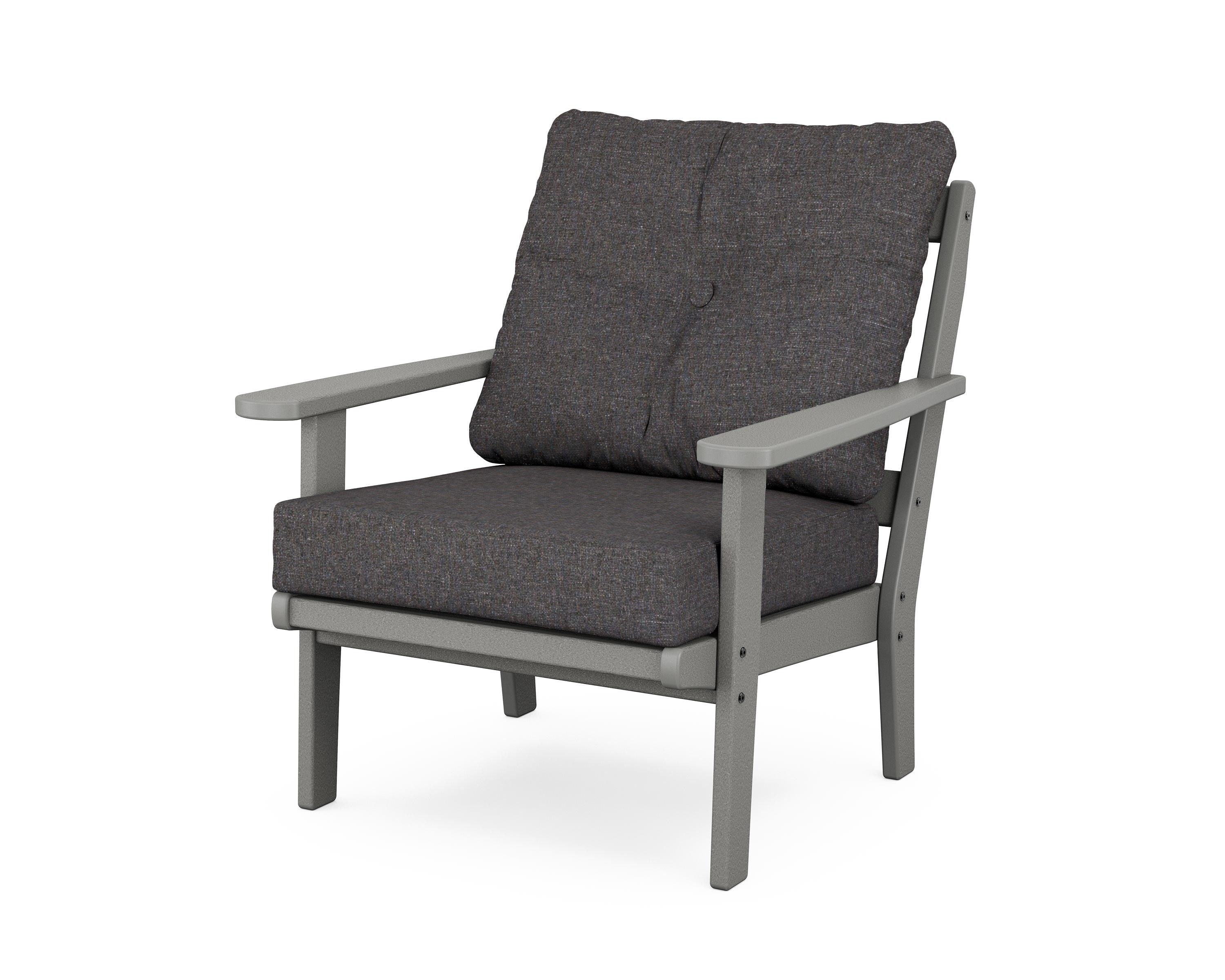 POLYWOOD® Mission Deep Seating Chair in Slate Grey / Ash Charcoal
