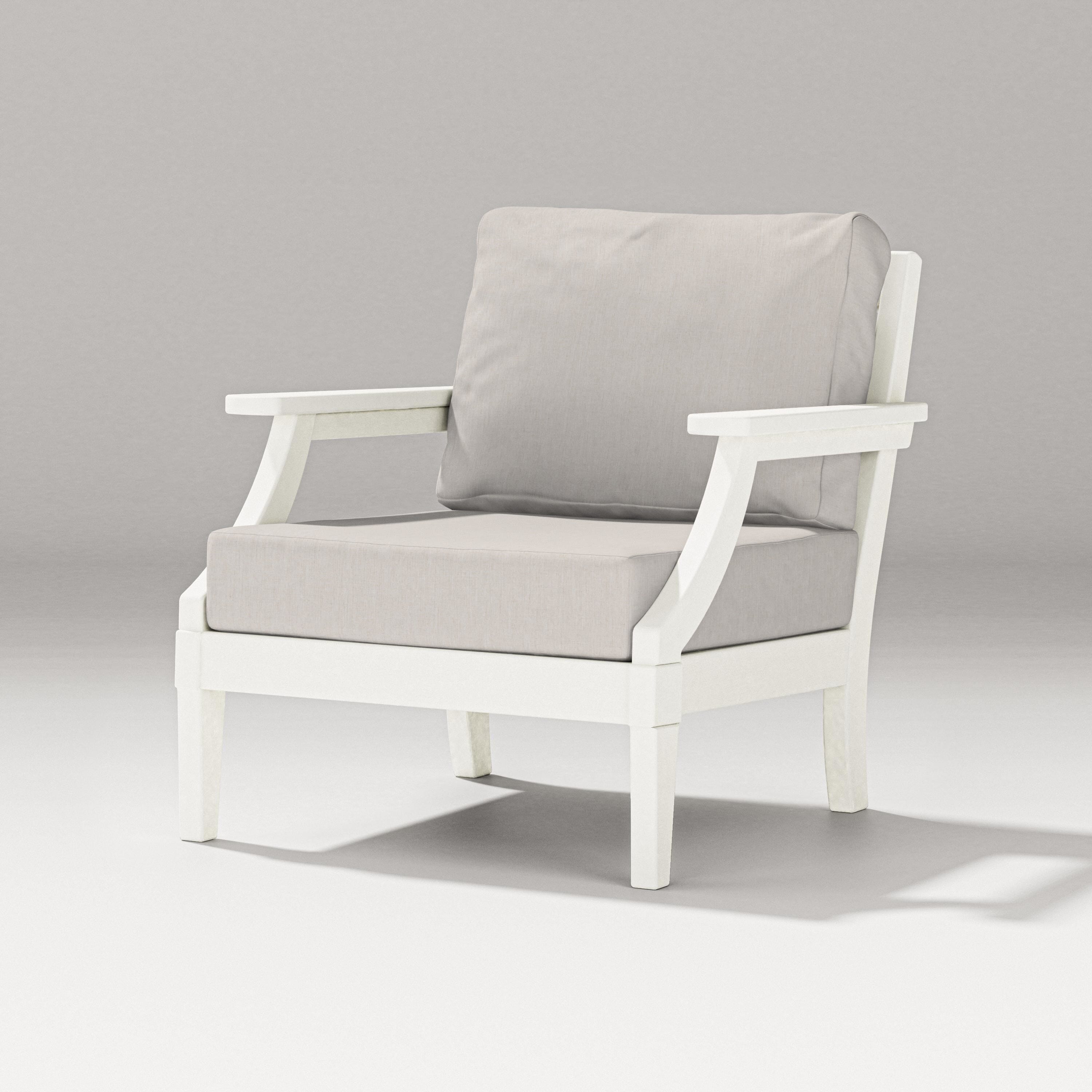 PW Designer Series Estate Lounge Chair in Vintage White / Cast Ash