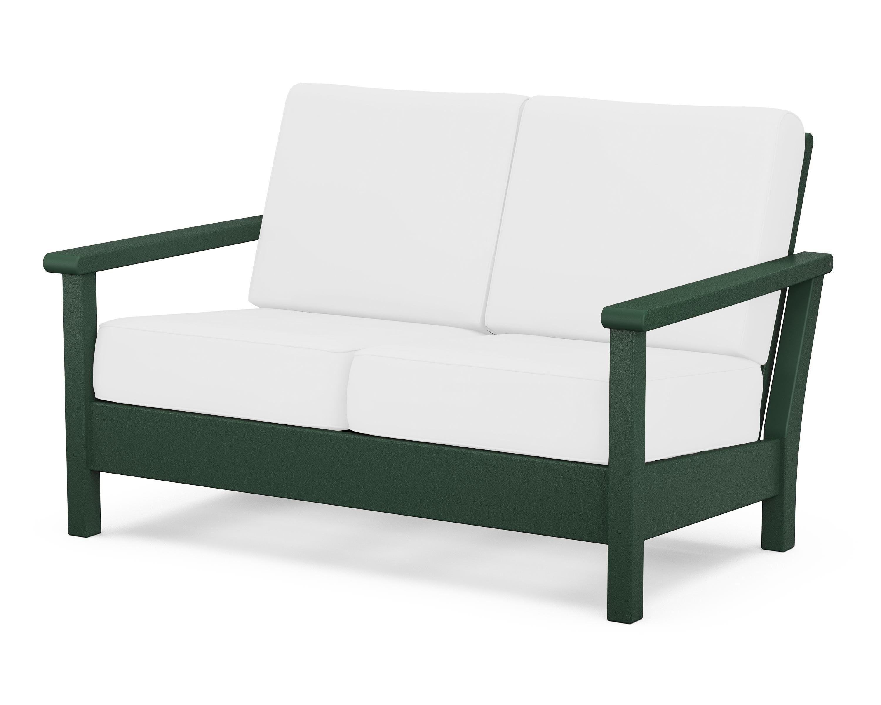POLYWOOD® Harbour Deep Seating Loveseat in Green / Natural