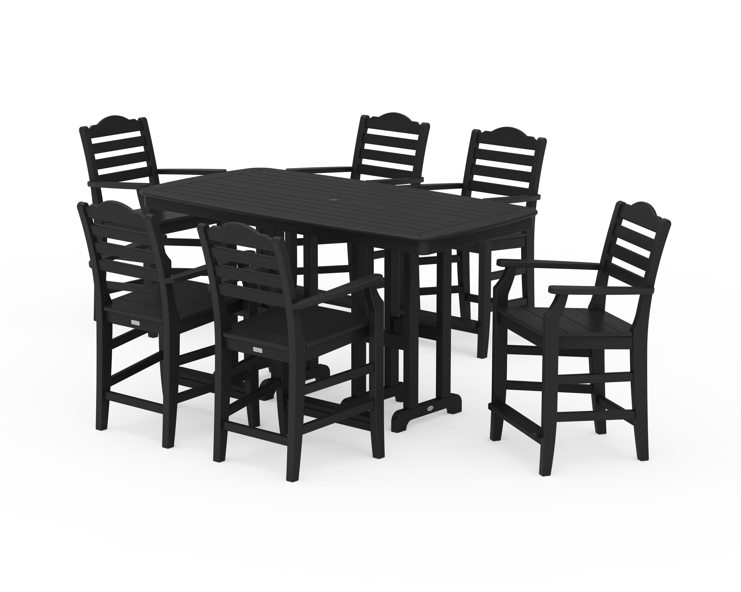 Draper James™ by POLYWOOD® Savannah Arm Chair 7-Piece Counter Set in Black