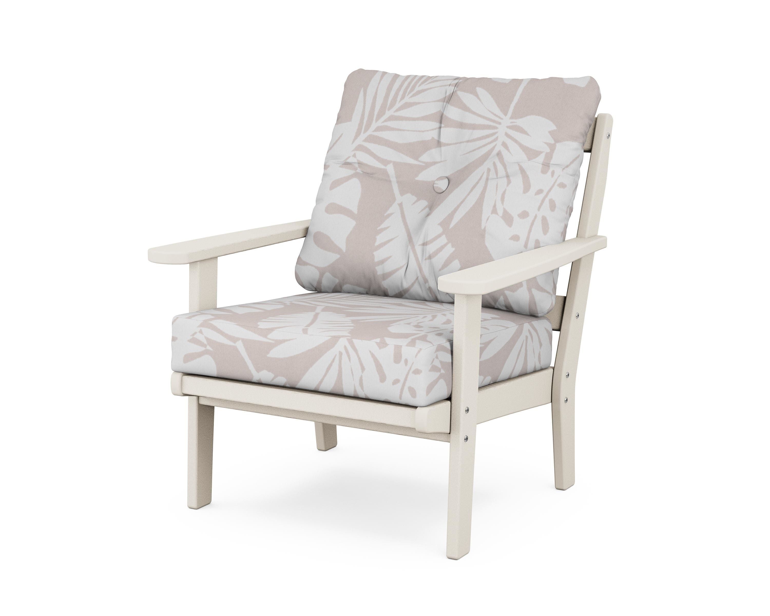 POLYWOOD® Mission Deep Seating Chair in Sand / Leaf Dune Burlap