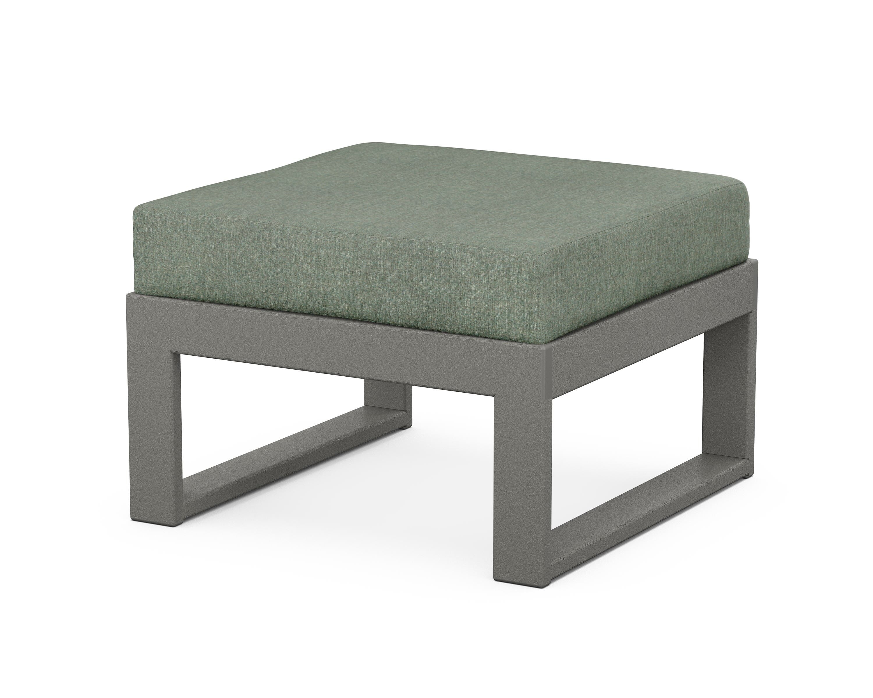 Unbranded Modular Ottoman - Modern in Slate Grey / Cast Sage