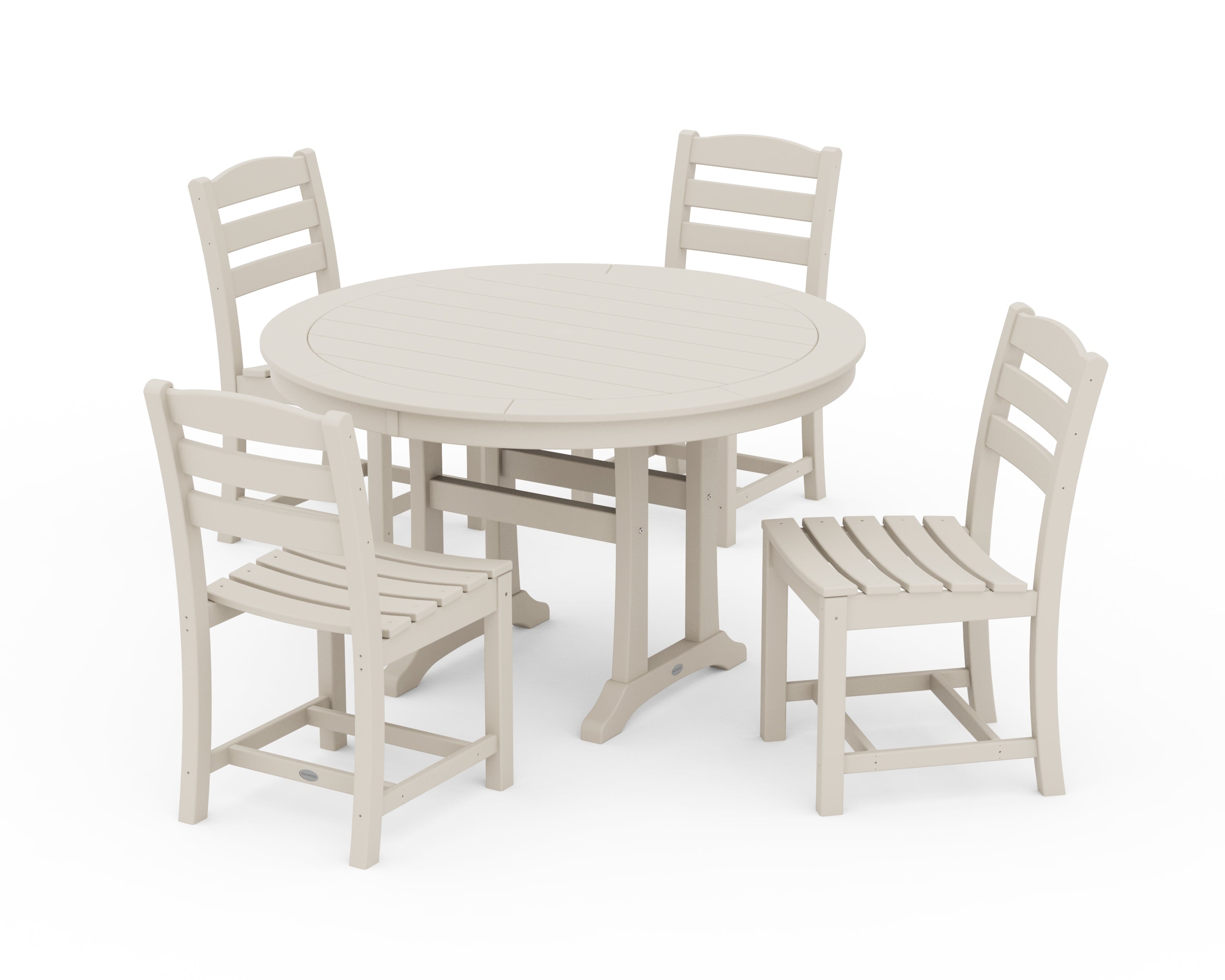 POLYWOOD® La Casa Café 5-Piece Side Chair Dining Set in Sand