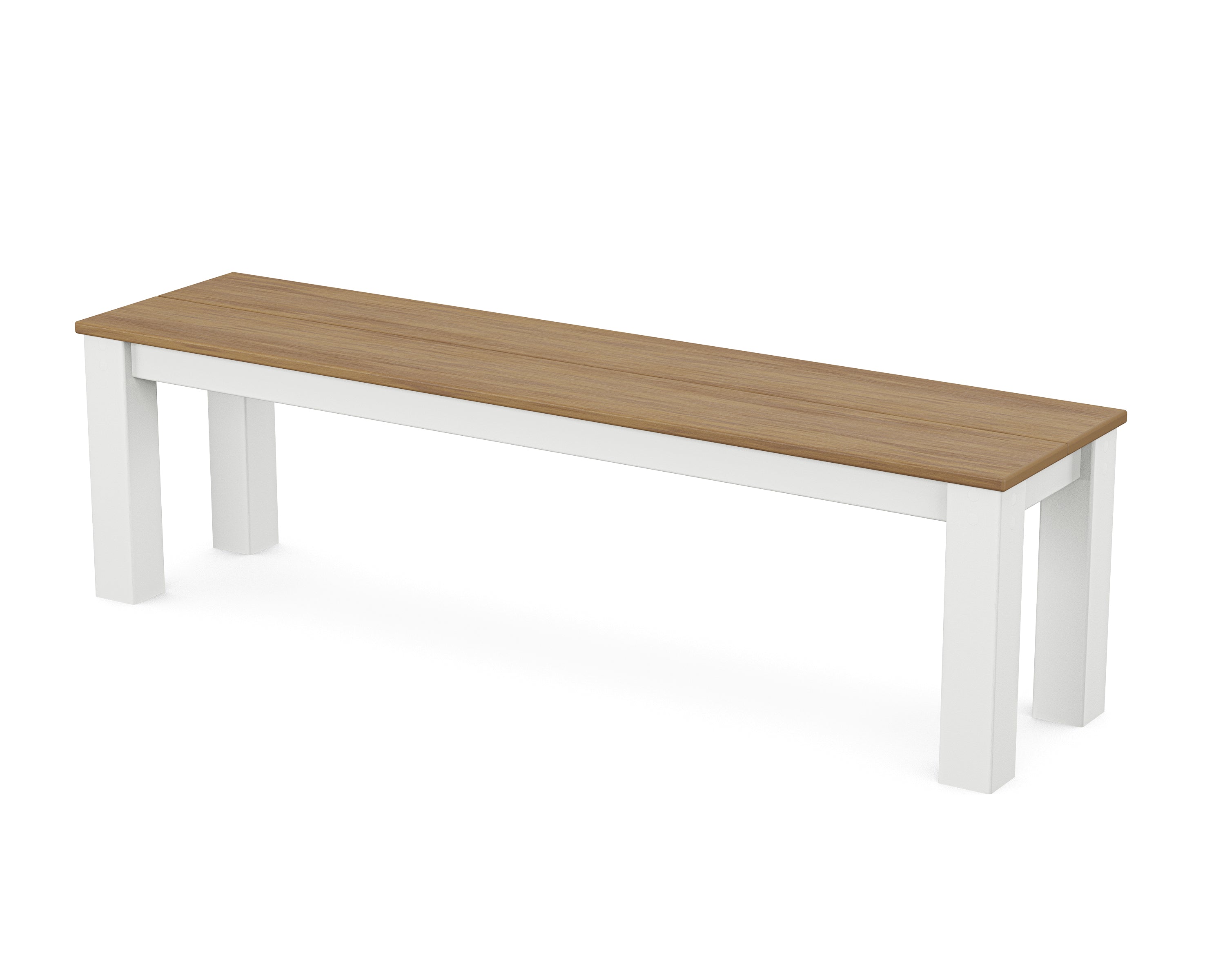 POLYWOOD® Parsons 60" Bench in White / Natural