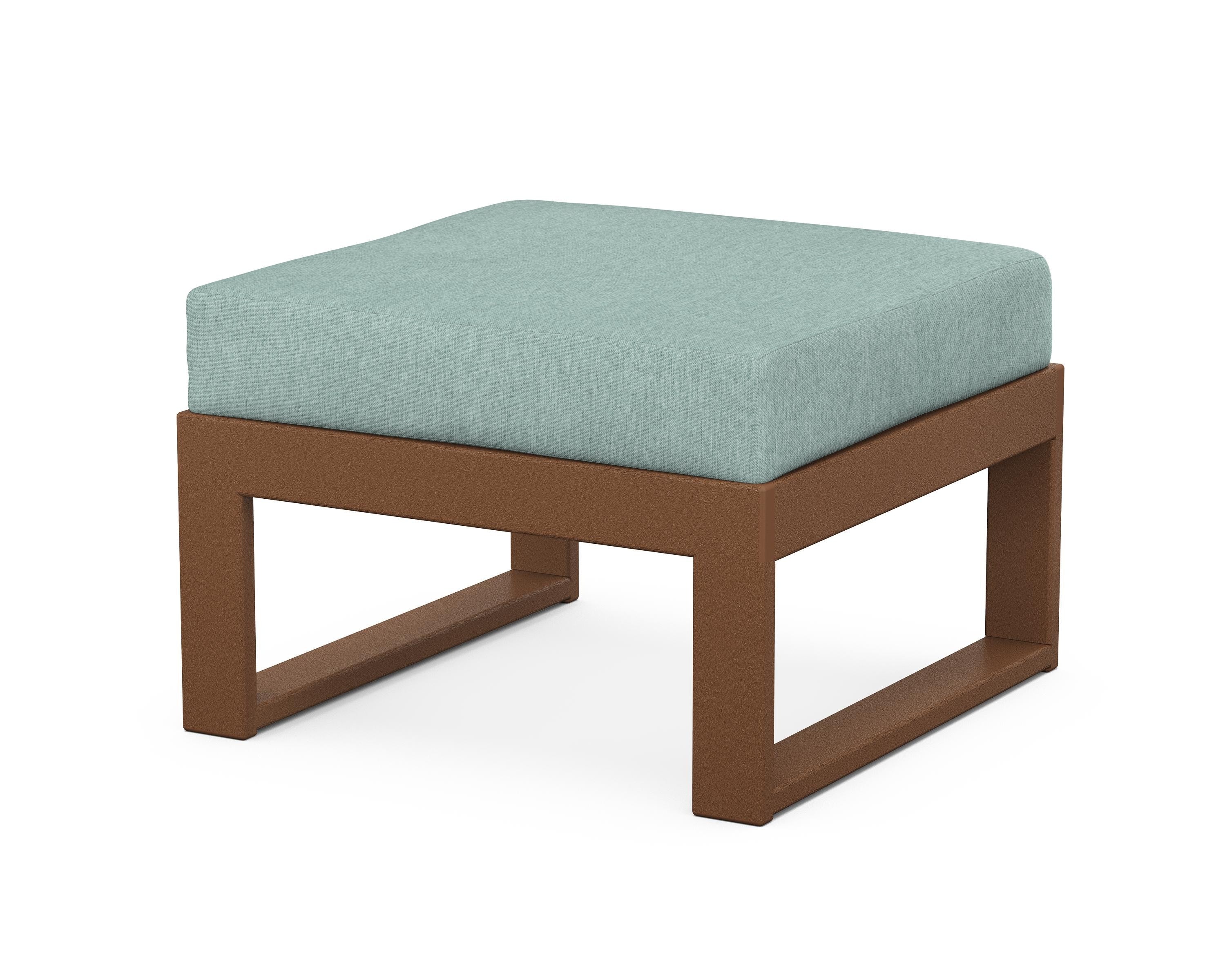 Unbranded Modular Ottoman - Modern in Teak / Glacier Spa