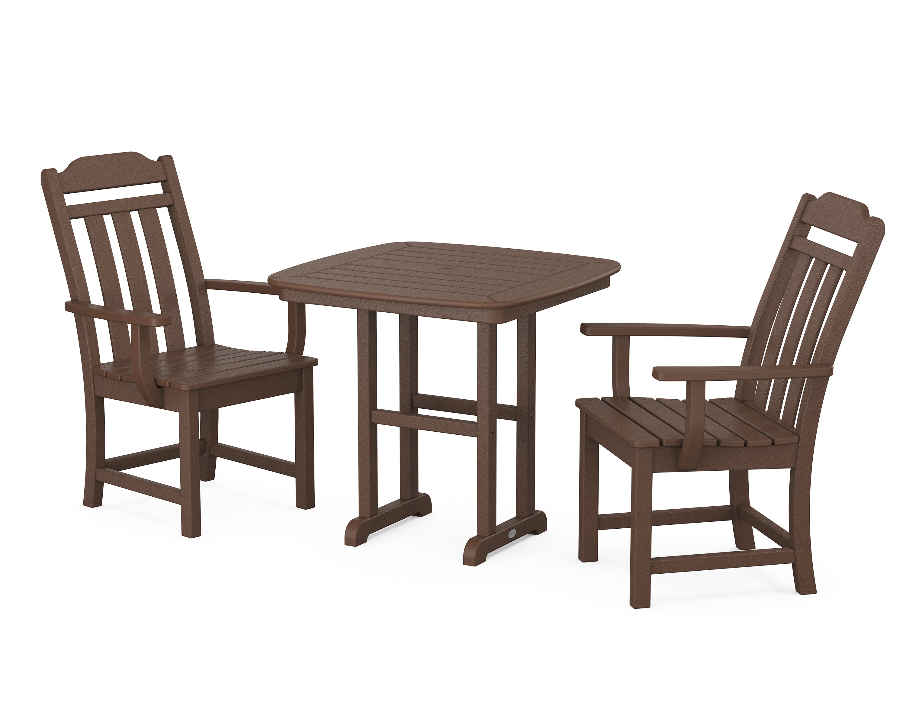 Country Living Cottage 3-Piece Dining Set in Mahogany
