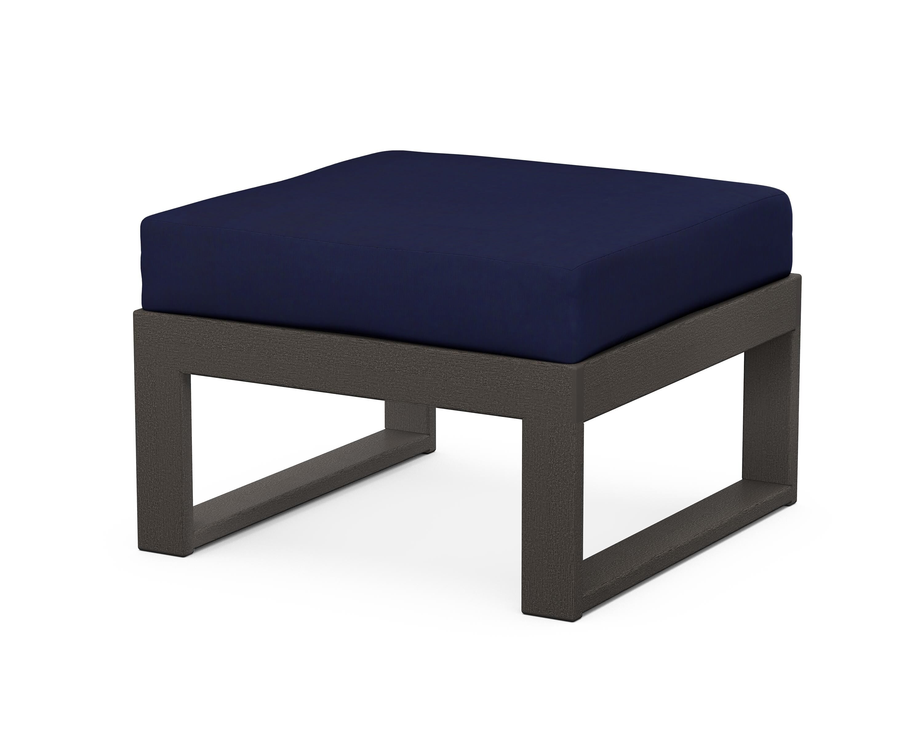 Unbranded Modular Ottoman - Modern in Vintage Coffee / Navy