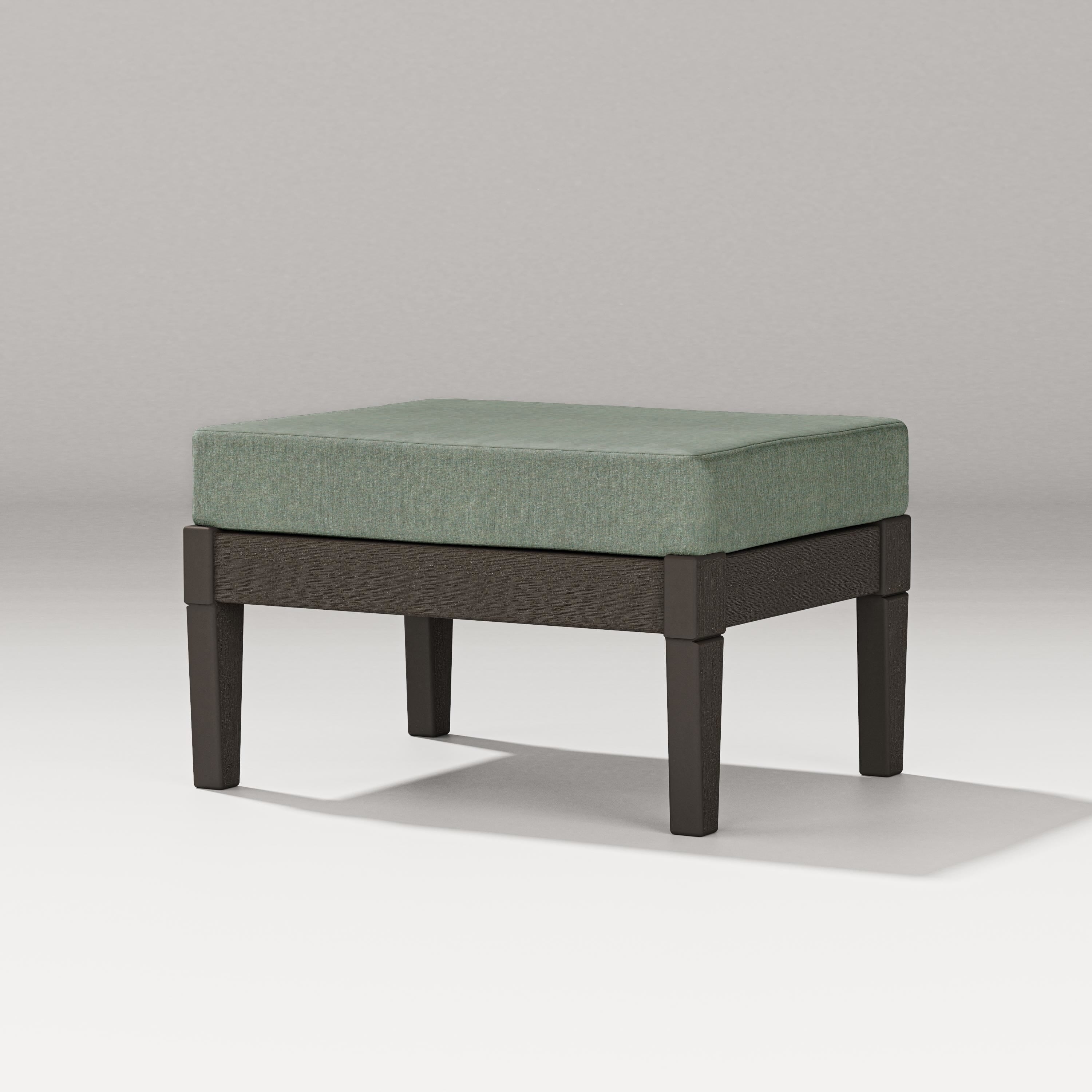 PW Designer Series Estate Lounge Ottoman in Vintage Coffee / Cast Sage