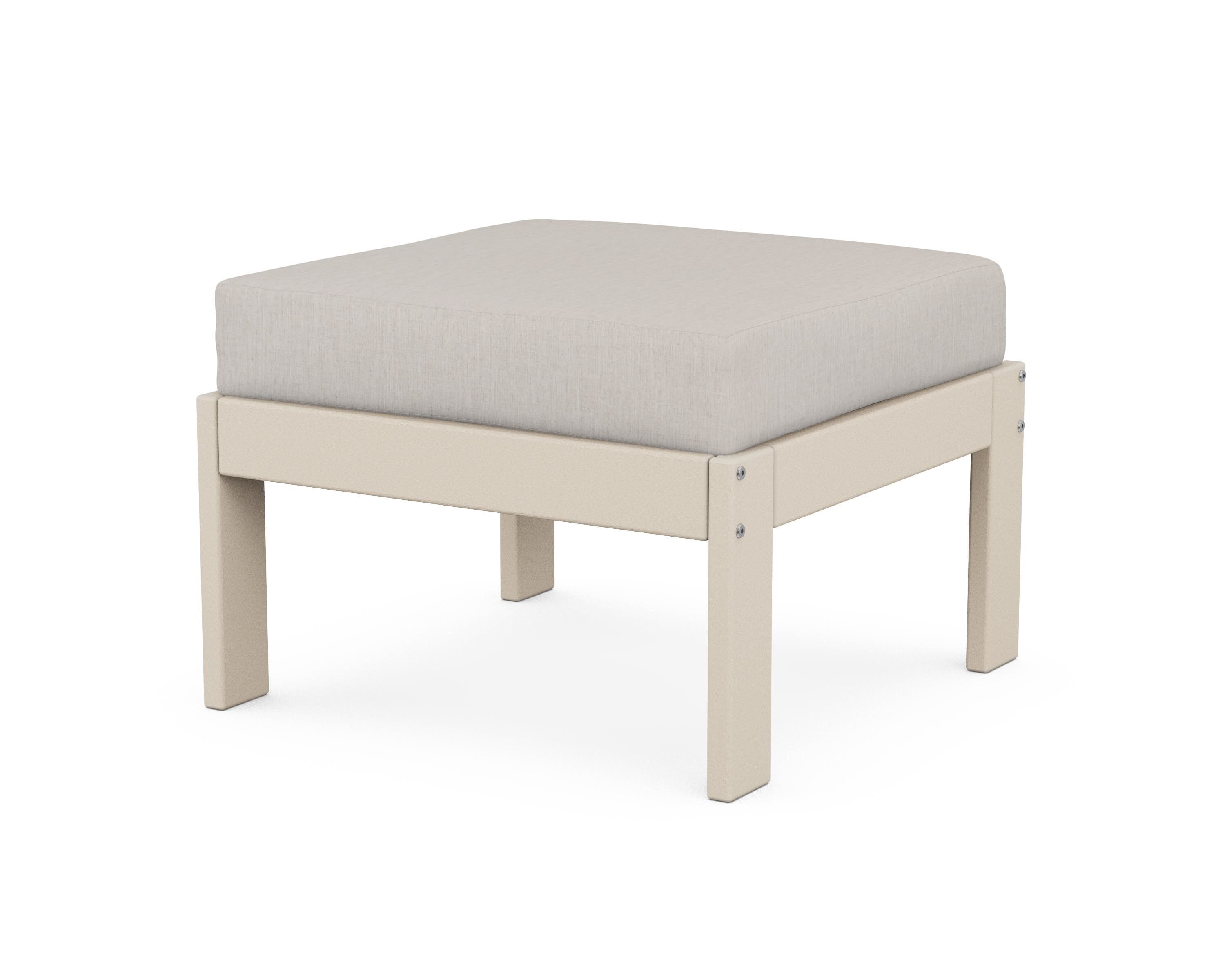 POLYWOOD® Vineyard Modular Ottoman in Sand / Cast Ash