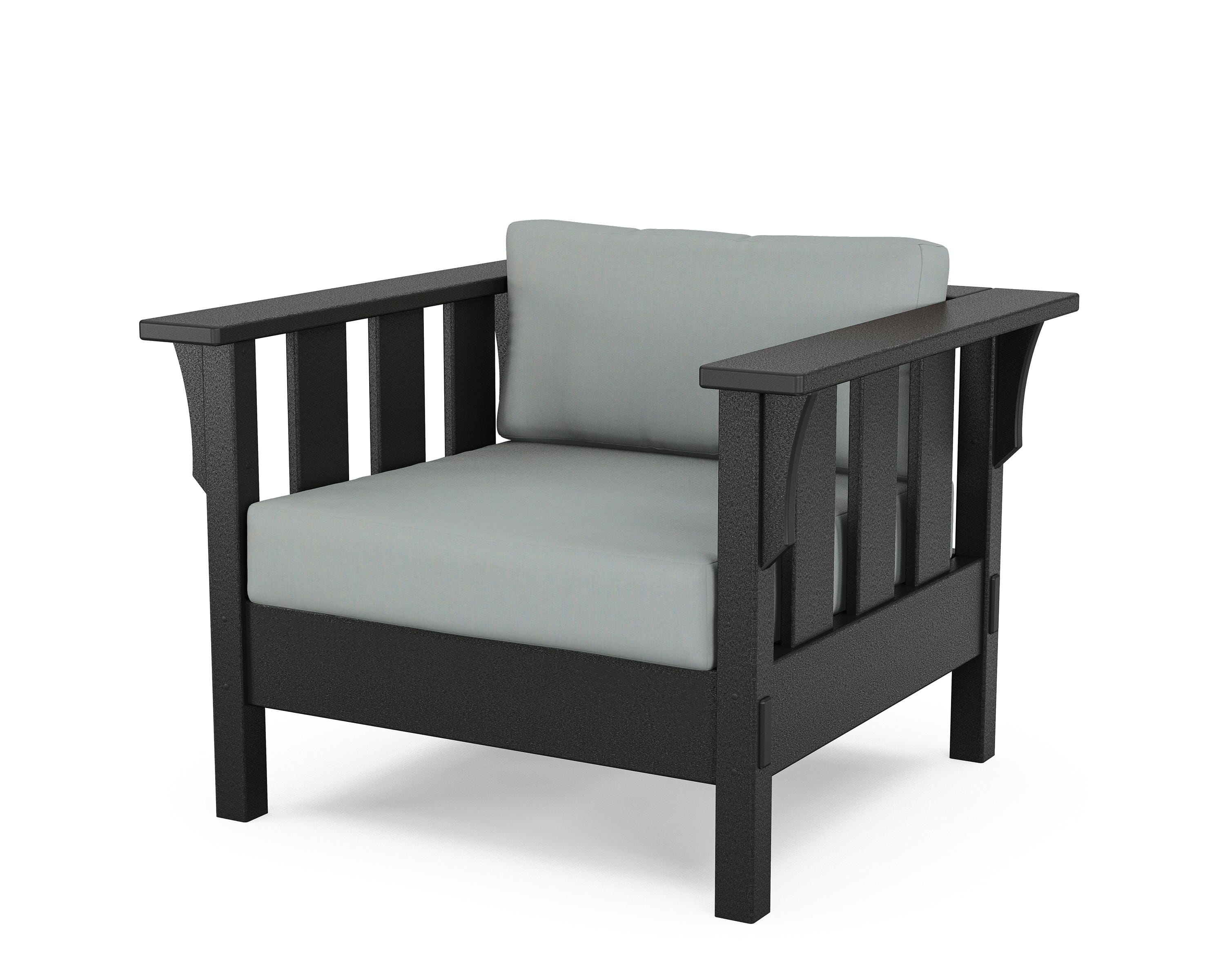Martha Stewart by POLYWOOD® Acadia Deep Seating Chair in Black / Spa