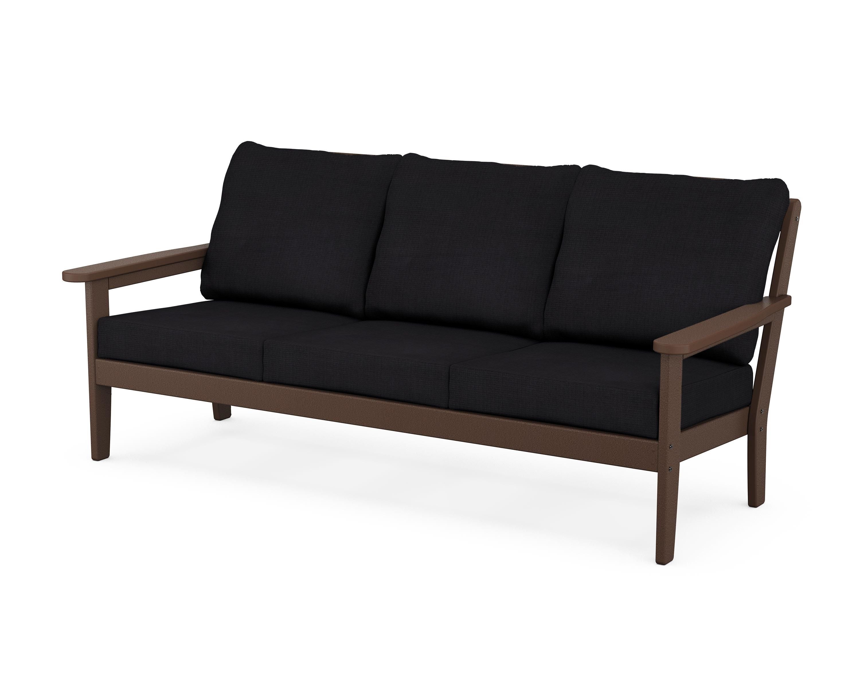 Country Living Cottage Deep Seating Sofa in Mahogany / Midnight Linen