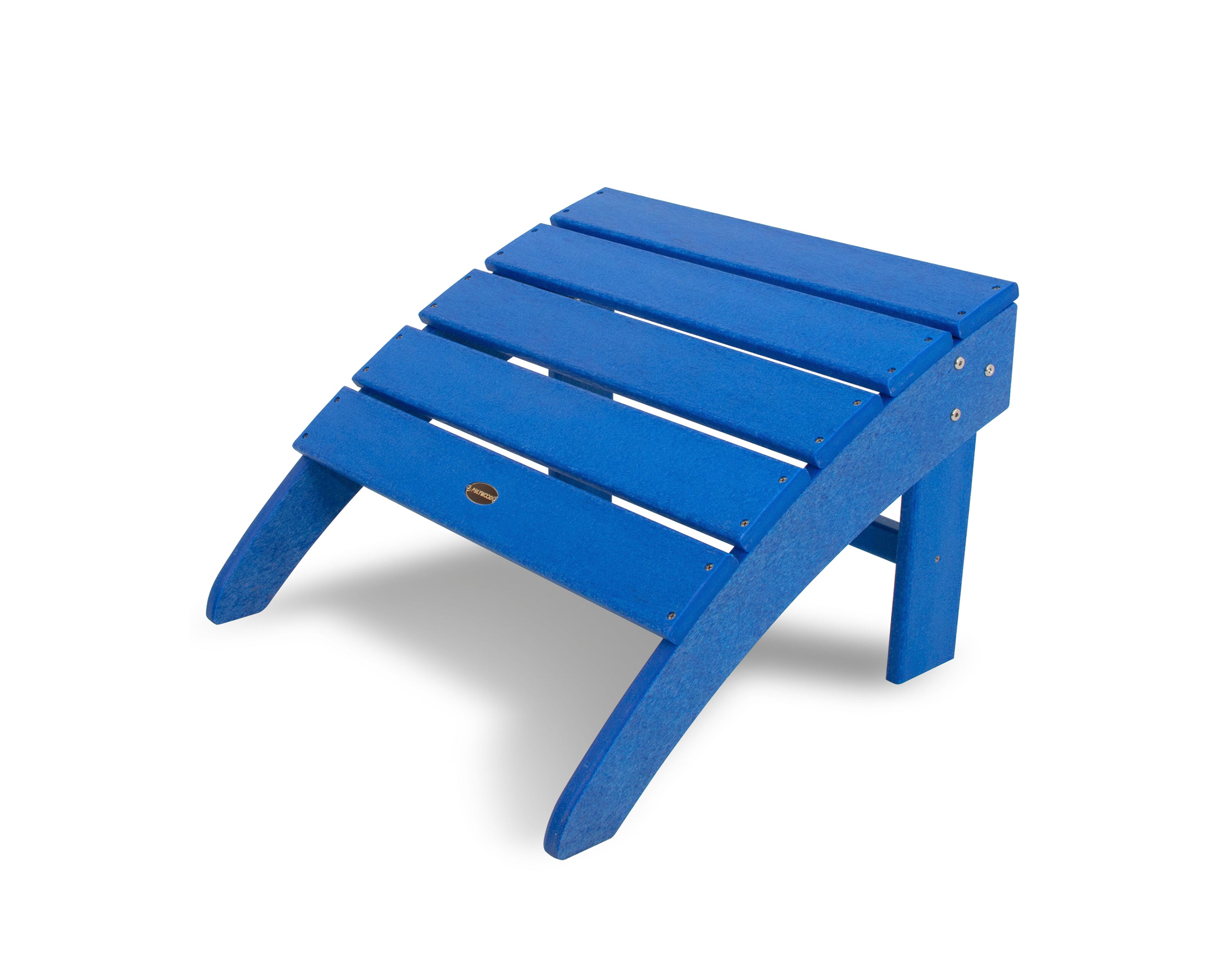 POLYWOOD® South Beach Adirondack Ottoman in Pacific Blue