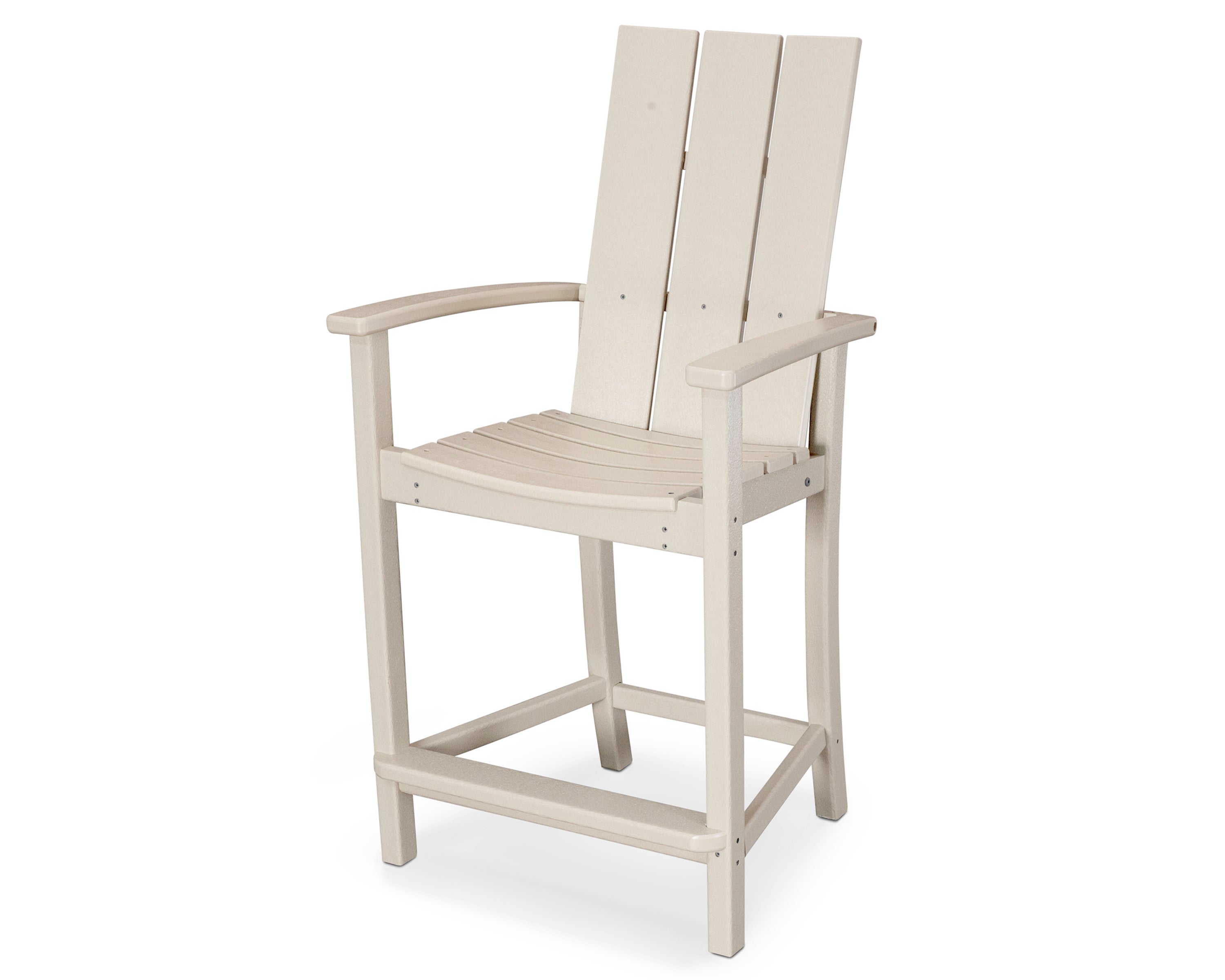 POLYWOOD® Modern Adirondack Counter Chair in Sand