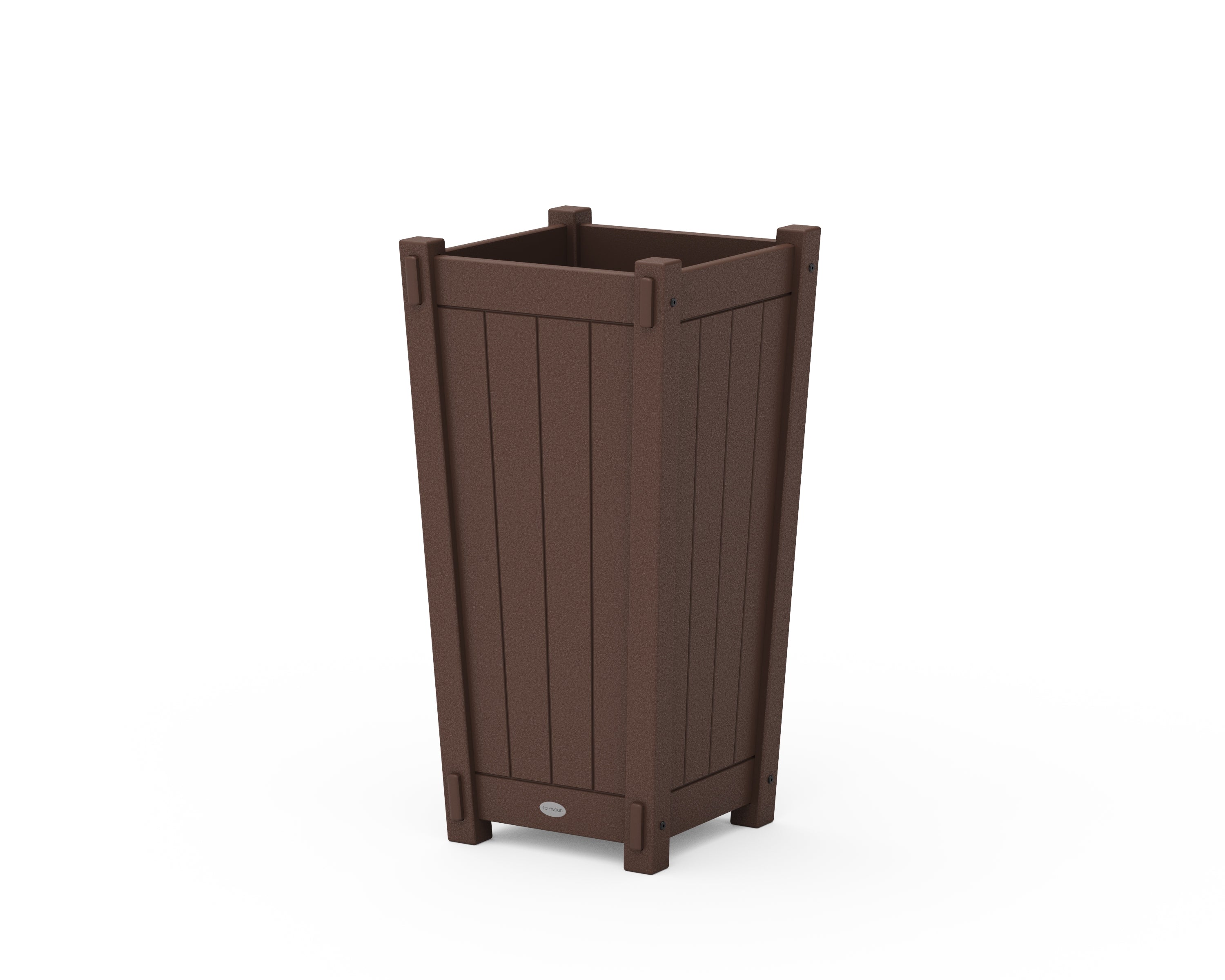 POLYWOOD® Vineyard Tapered Square Planter Box in Mahogany