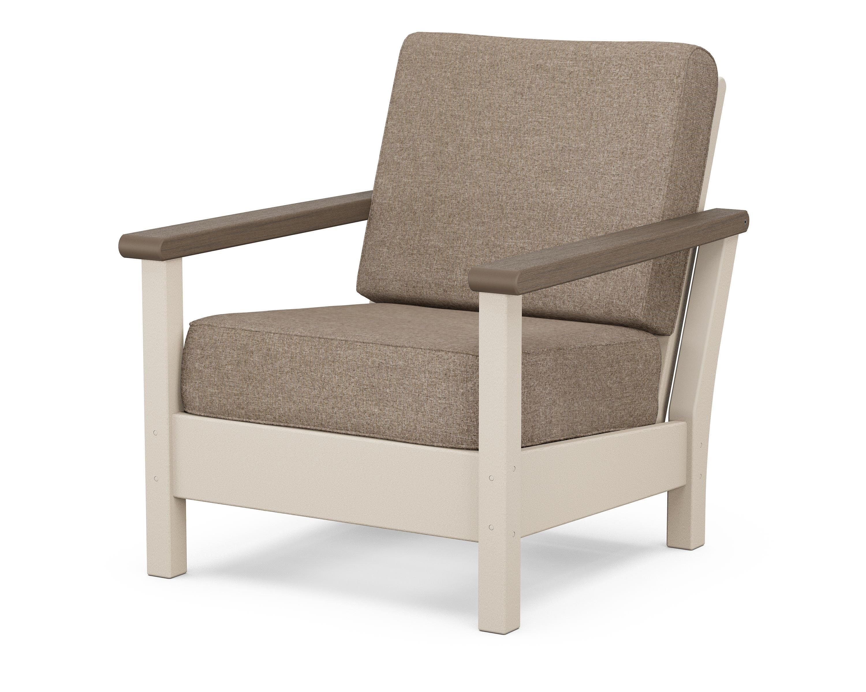 POLYWOOD® Harbour Deep Seating Chair in Sand / Kona / Spiced Burlap