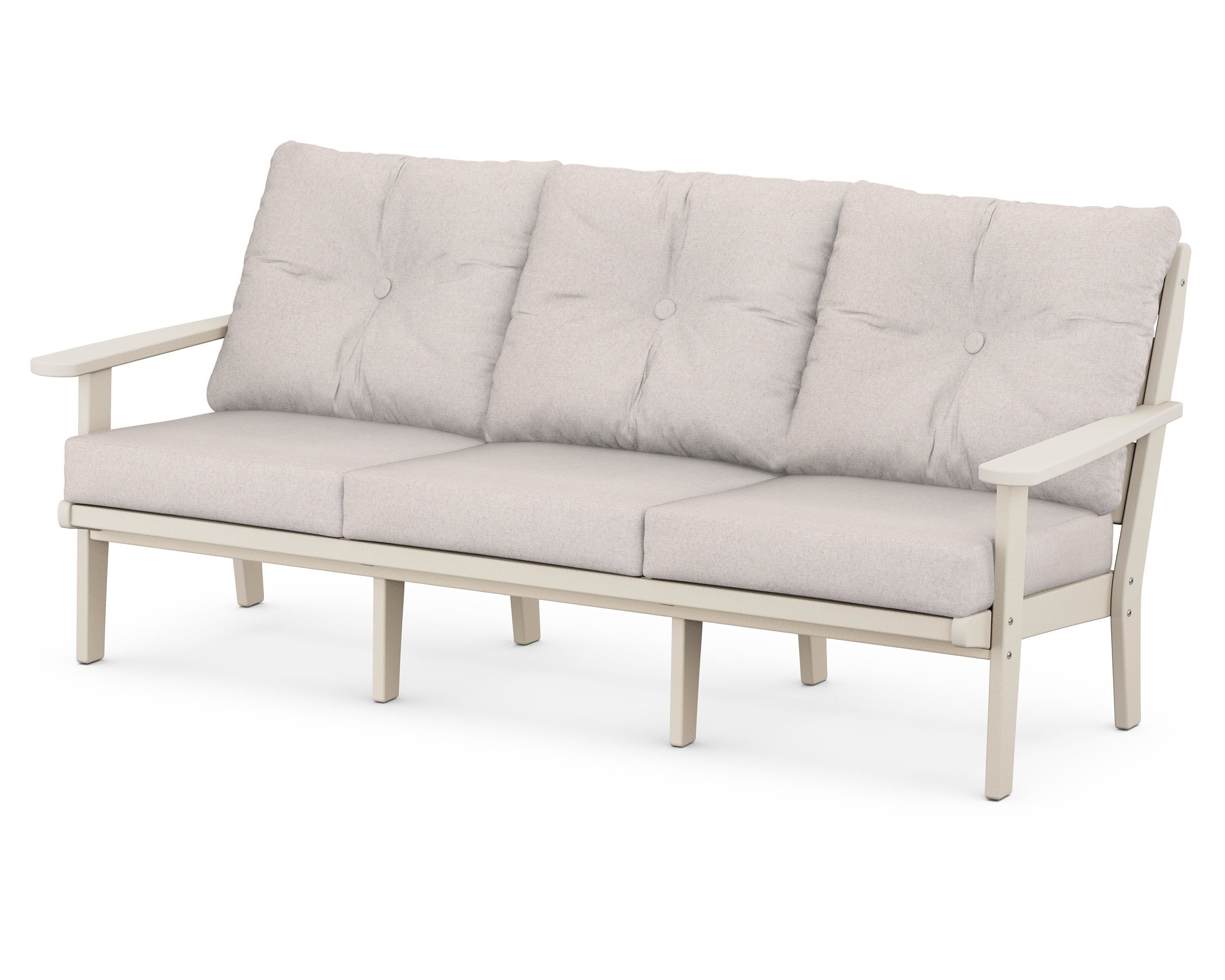 POLYWOOD® Lakeside Deep Seating Sofa in Sand / Dune Burlap