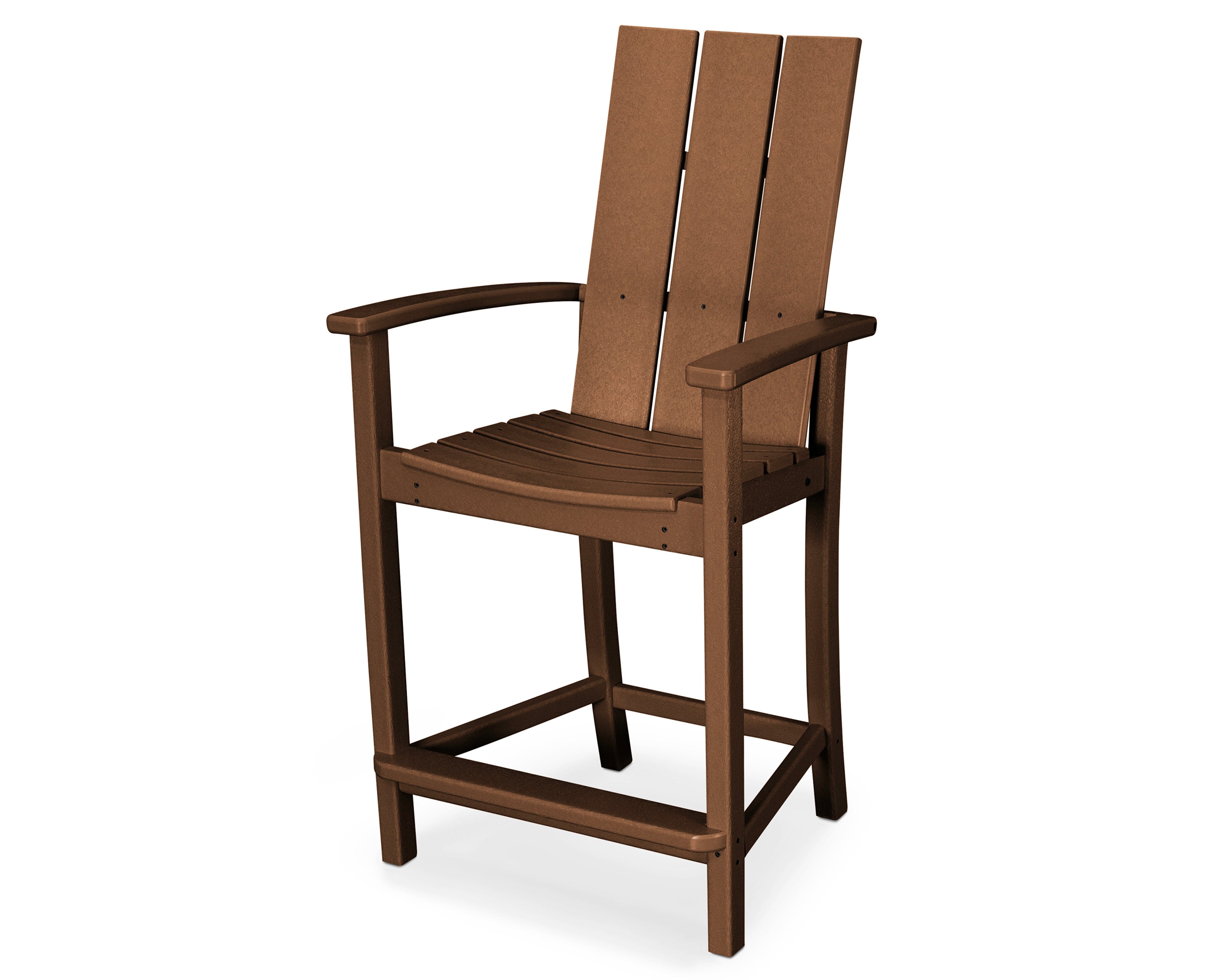 POLYWOOD® Modern Adirondack Counter Chair in Teak
