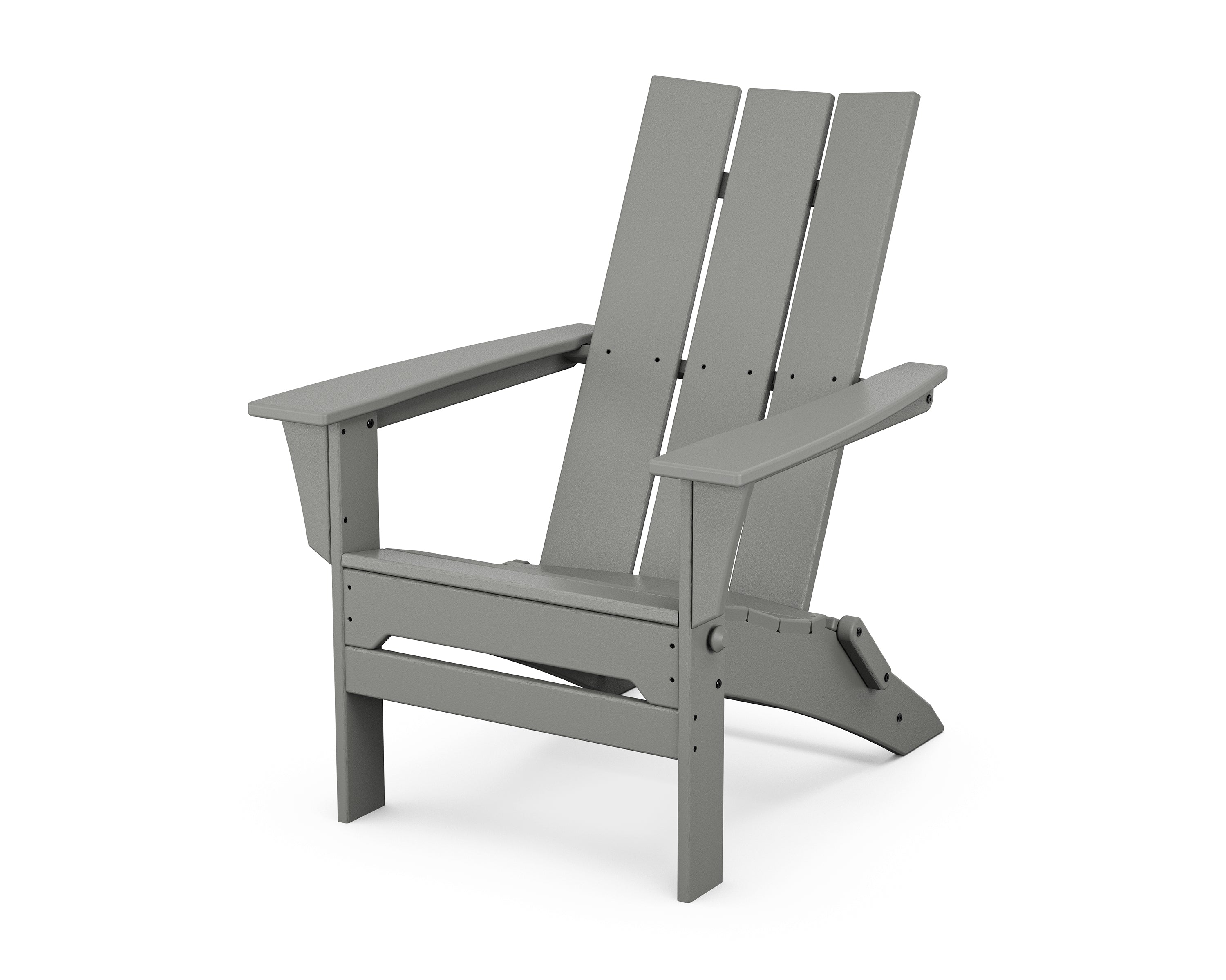 POLYWOOD® Modern Folding Adirondack in Slate Grey