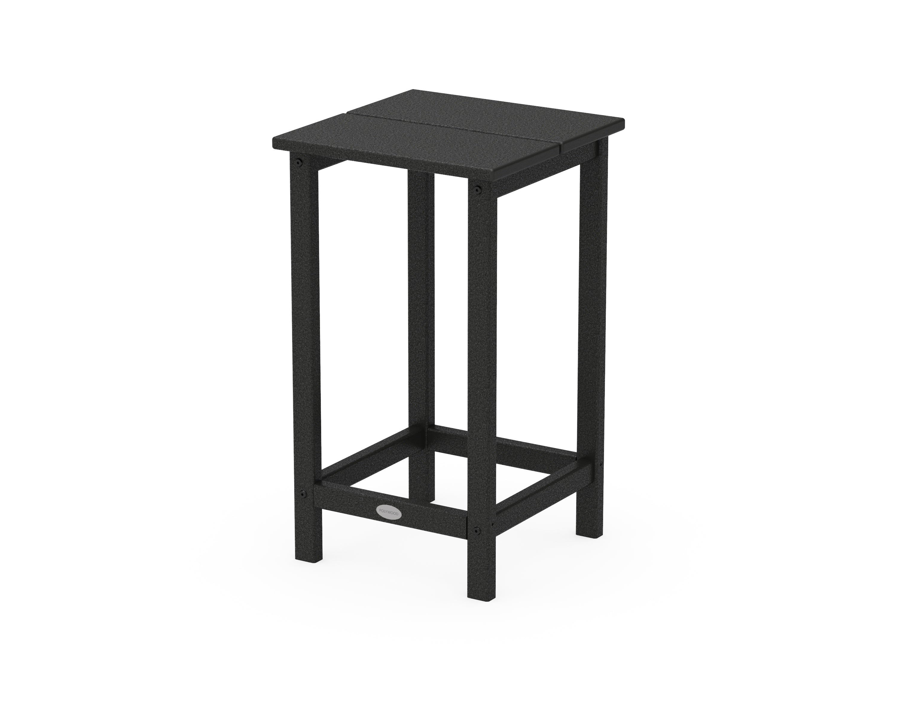 POLYWOOD® Studio Square Counter Side Table in Black