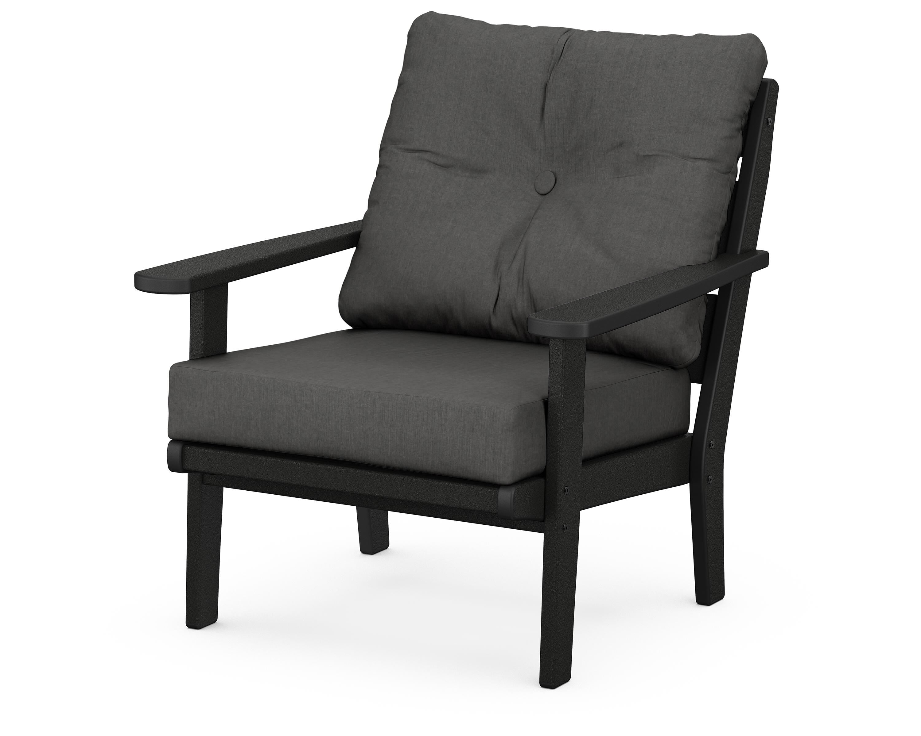 POLYWOOD® Lakeside Deep Seating Chair in Black / Spectrum Carbon