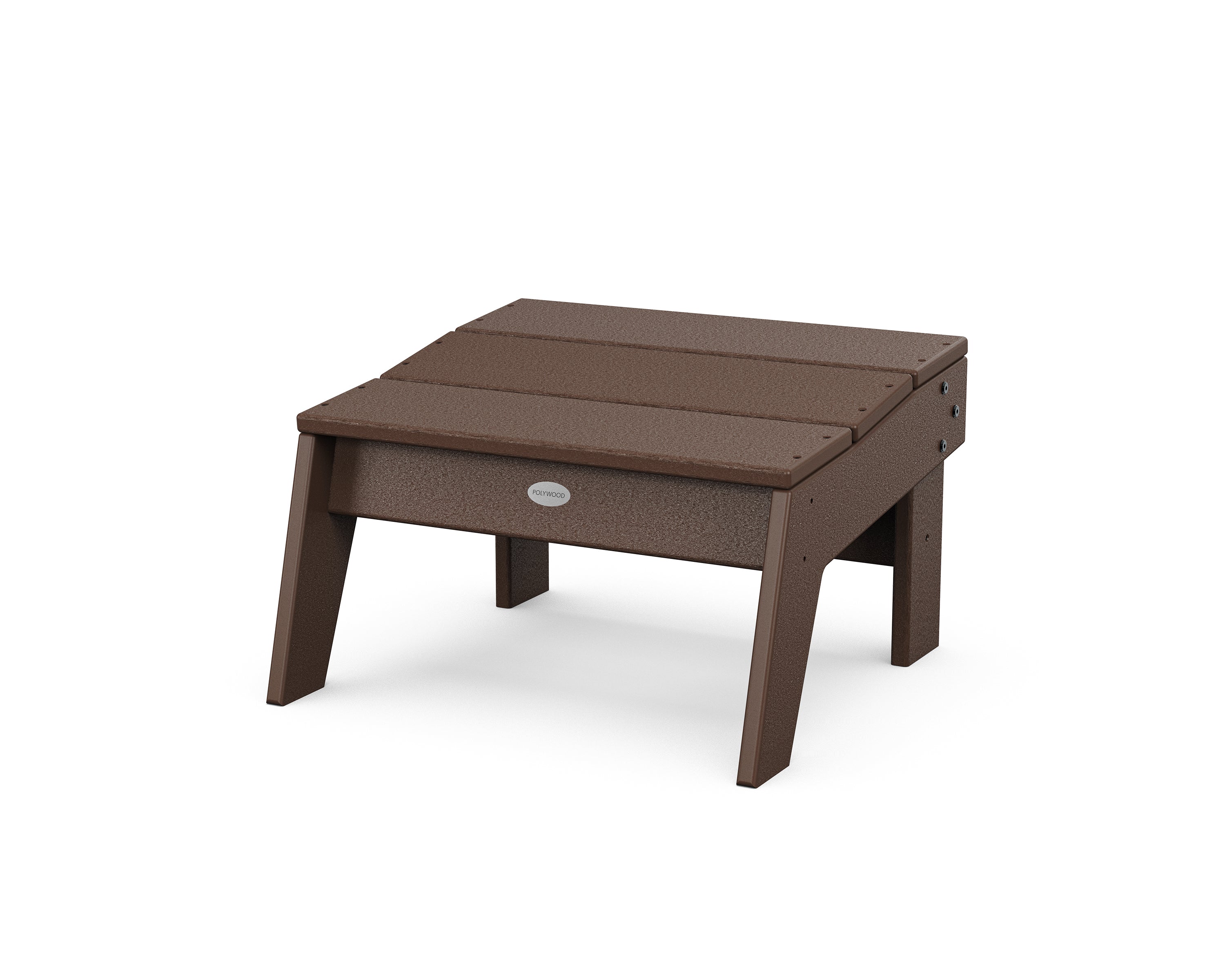 POLYWOOD® Modern Studio Ottoman in Mahogany