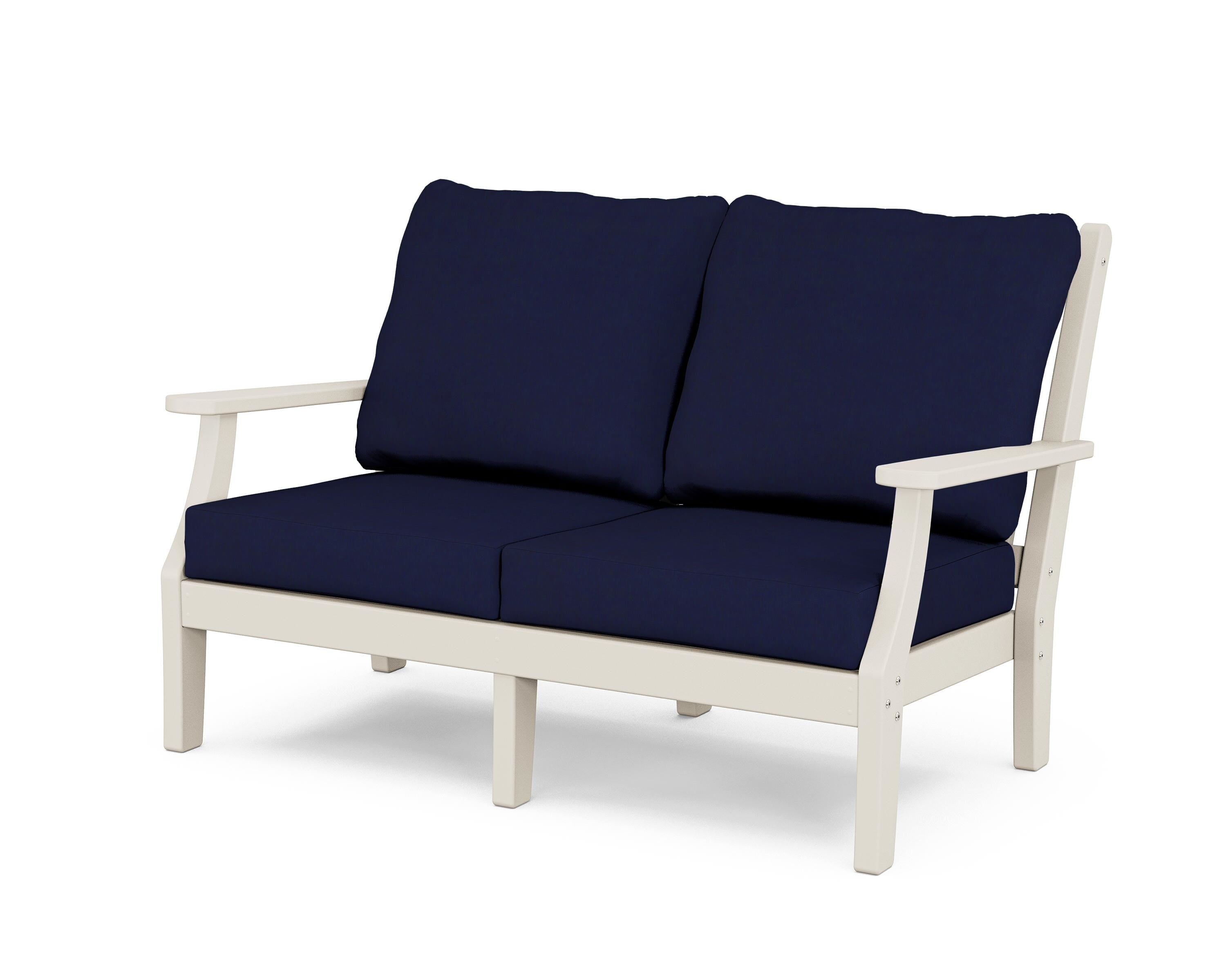 Country Living Wovendale Deep Seating Loveseat in Sand / Navy
