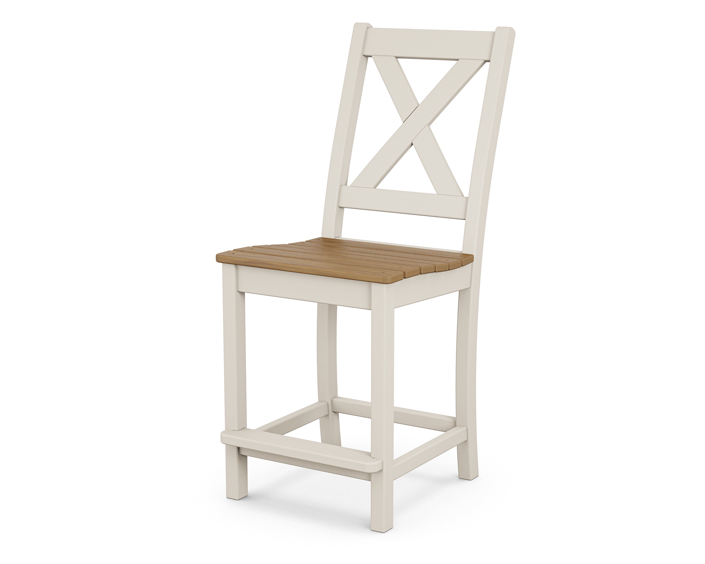 POLYWOOD® Braxton Counter Side Chair in Sand / Natural