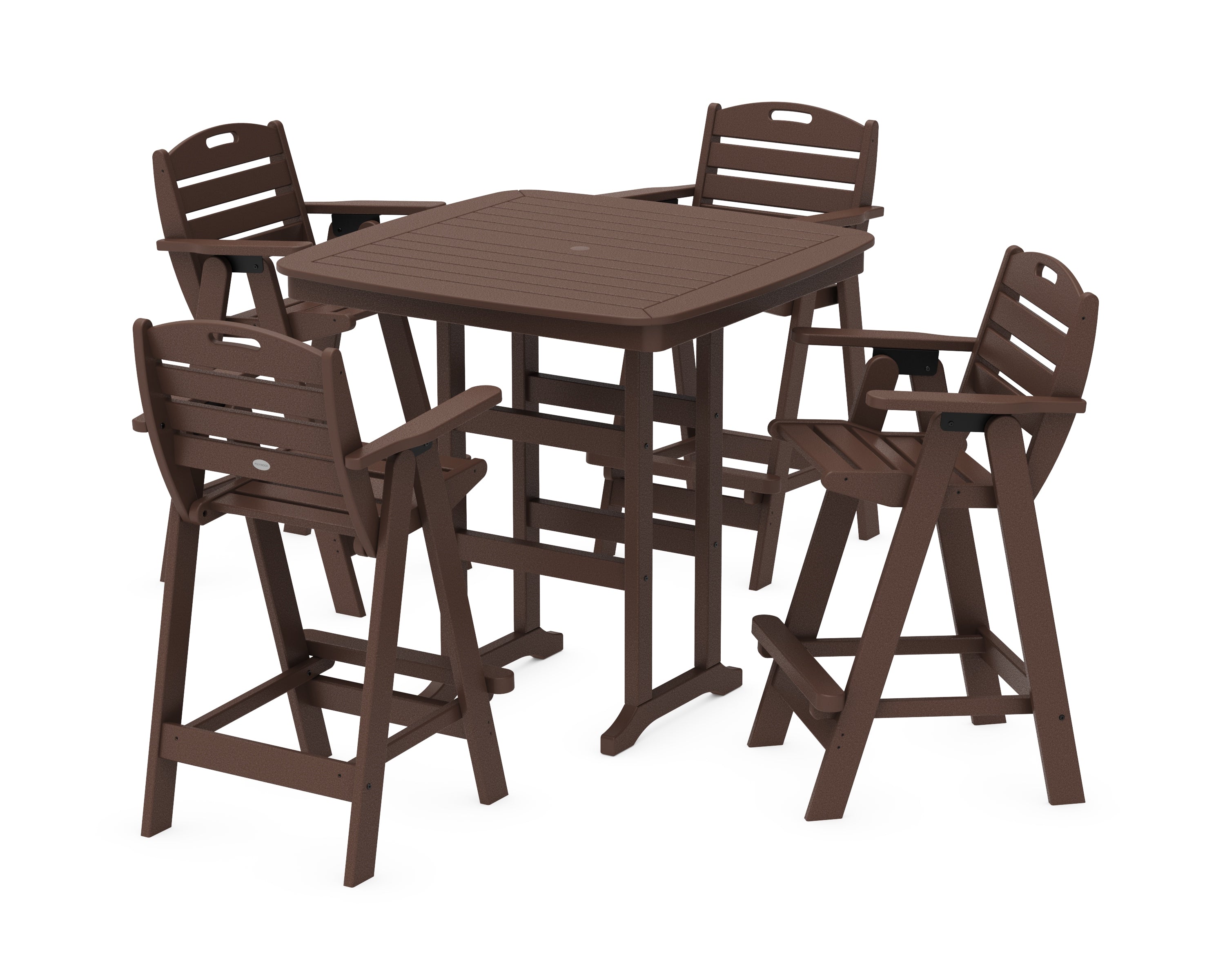 POLYWOOD® Nautical 5-Piece Bar Set in Mahogany
