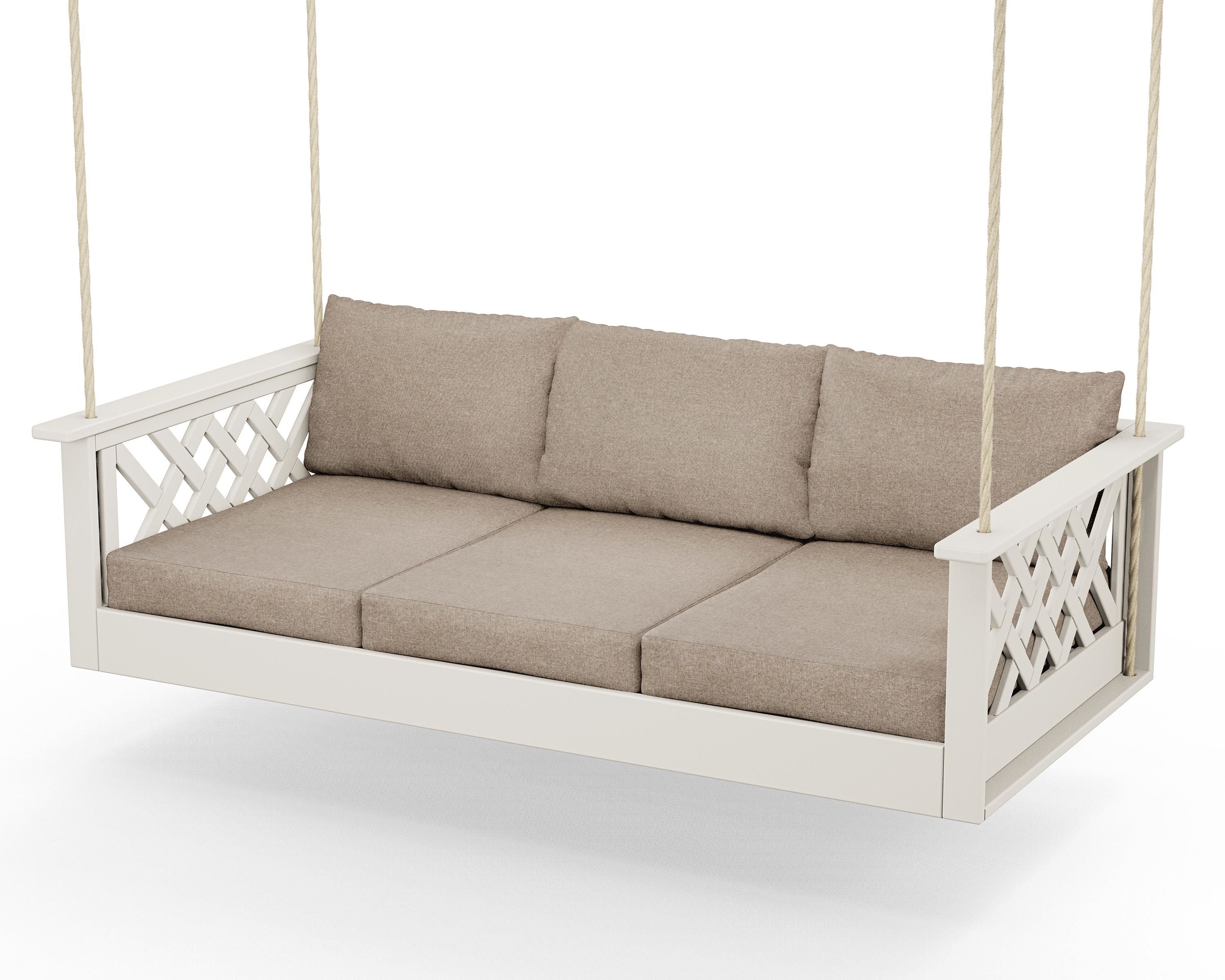 Country Living Wovendale Daybed Swing in Sand / Spiced Burlap
