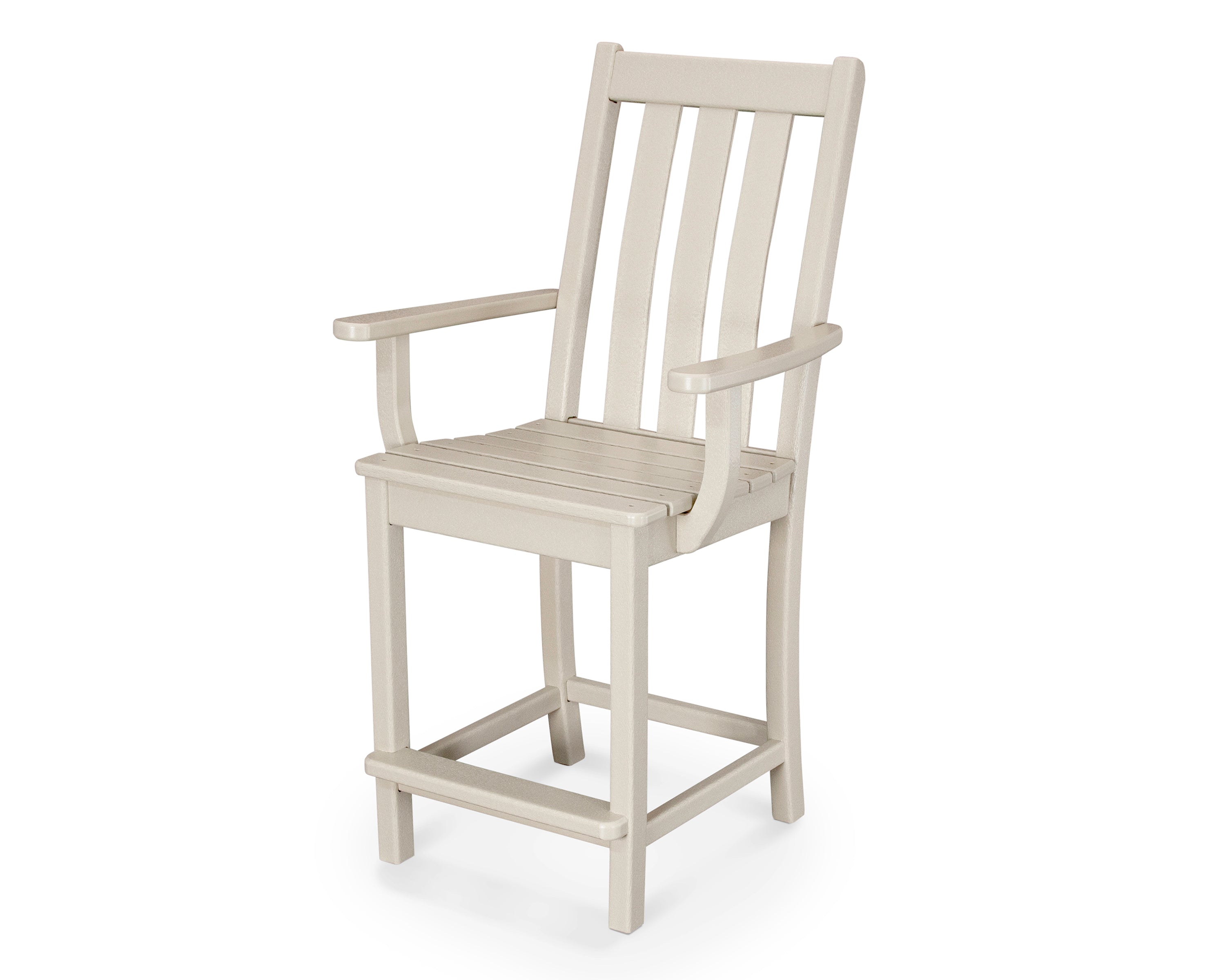 POLYWOOD® Vineyard Counter Arm Chair in Sand
