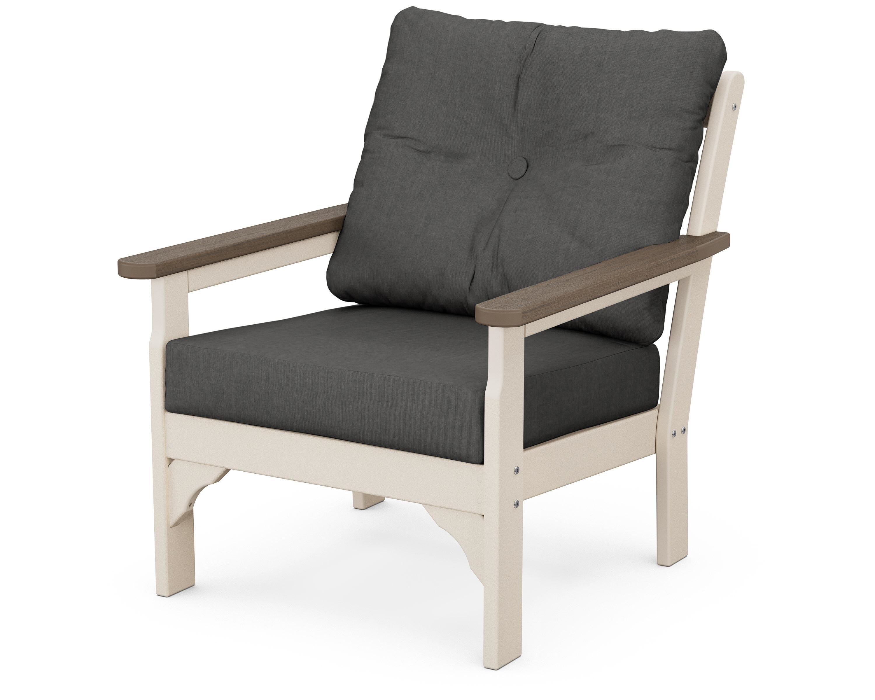 POLYWOOD® Vineyard Deep Seating Chair in Sand / Kona / Spectrum Carbon