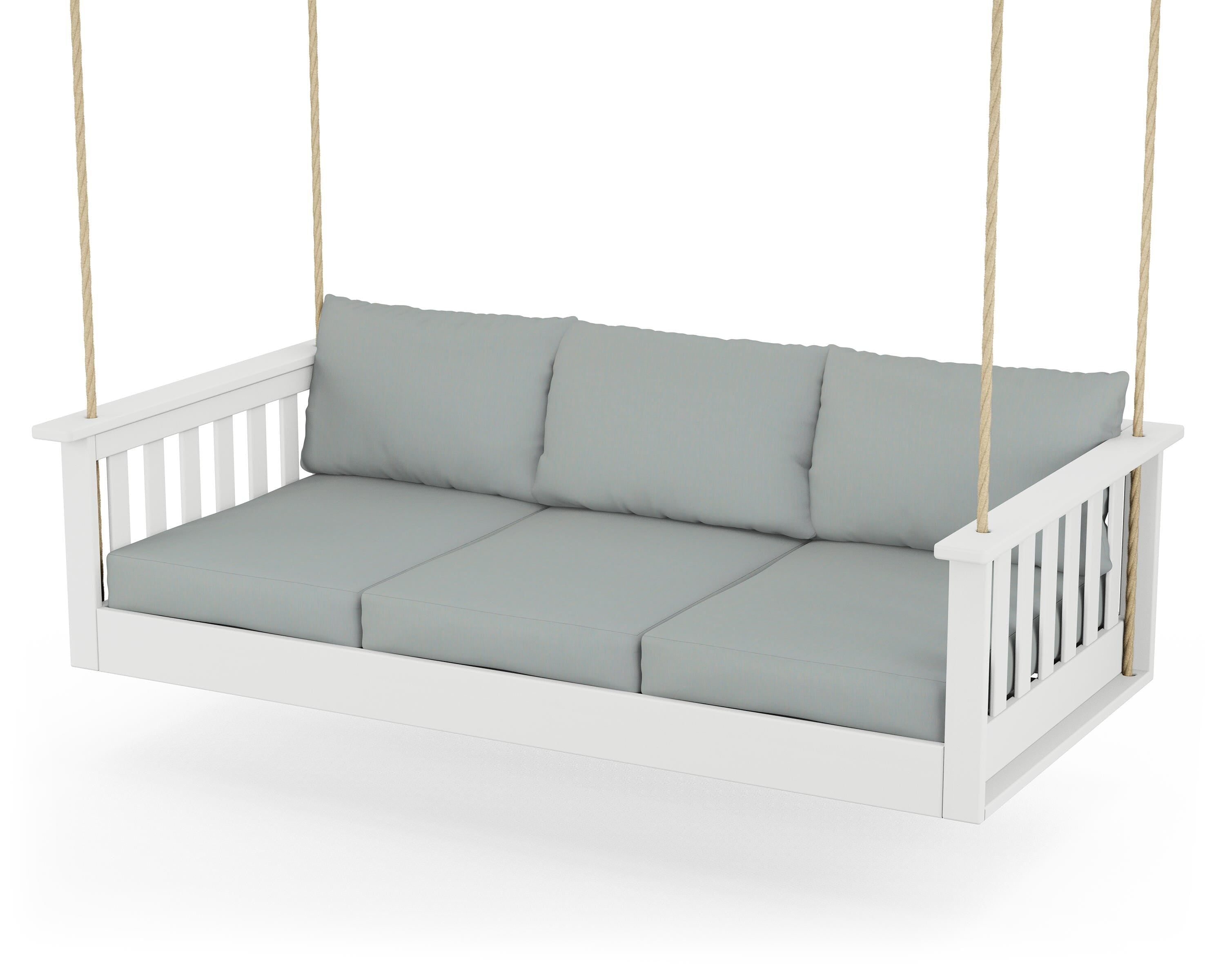 POLYWOOD® Vineyard Daybed Swing in White / Spa