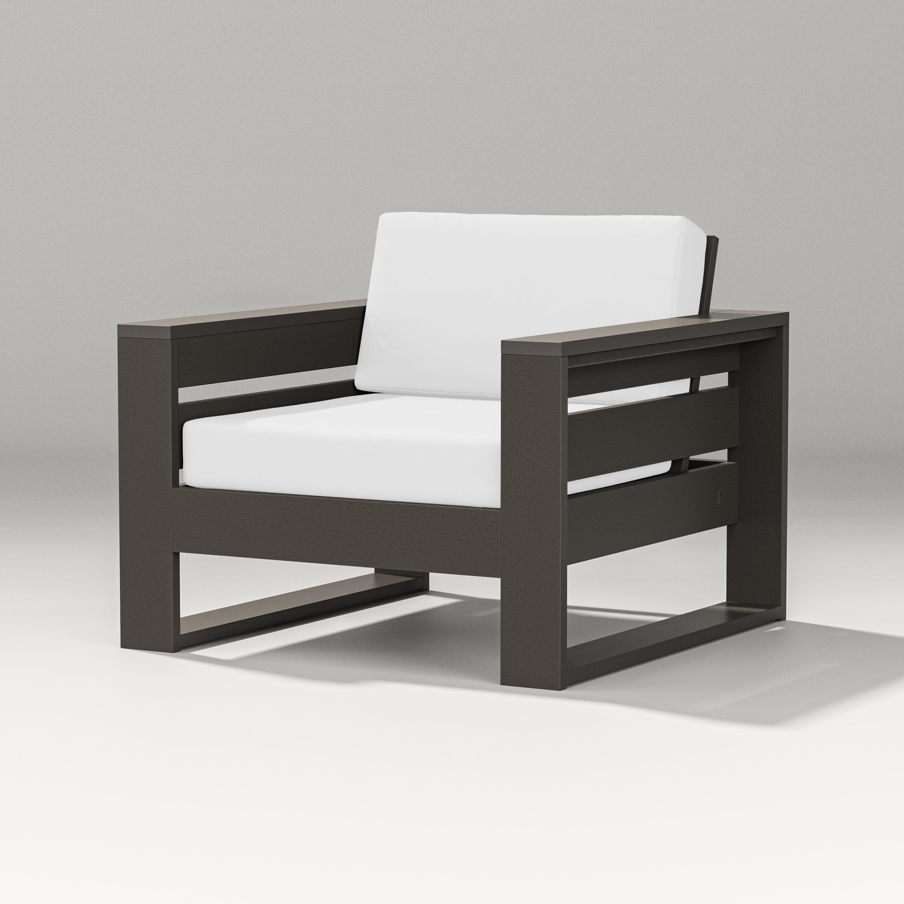 PW Designer Series Latitude Lounge Chair in Vintage Coffee / Natural